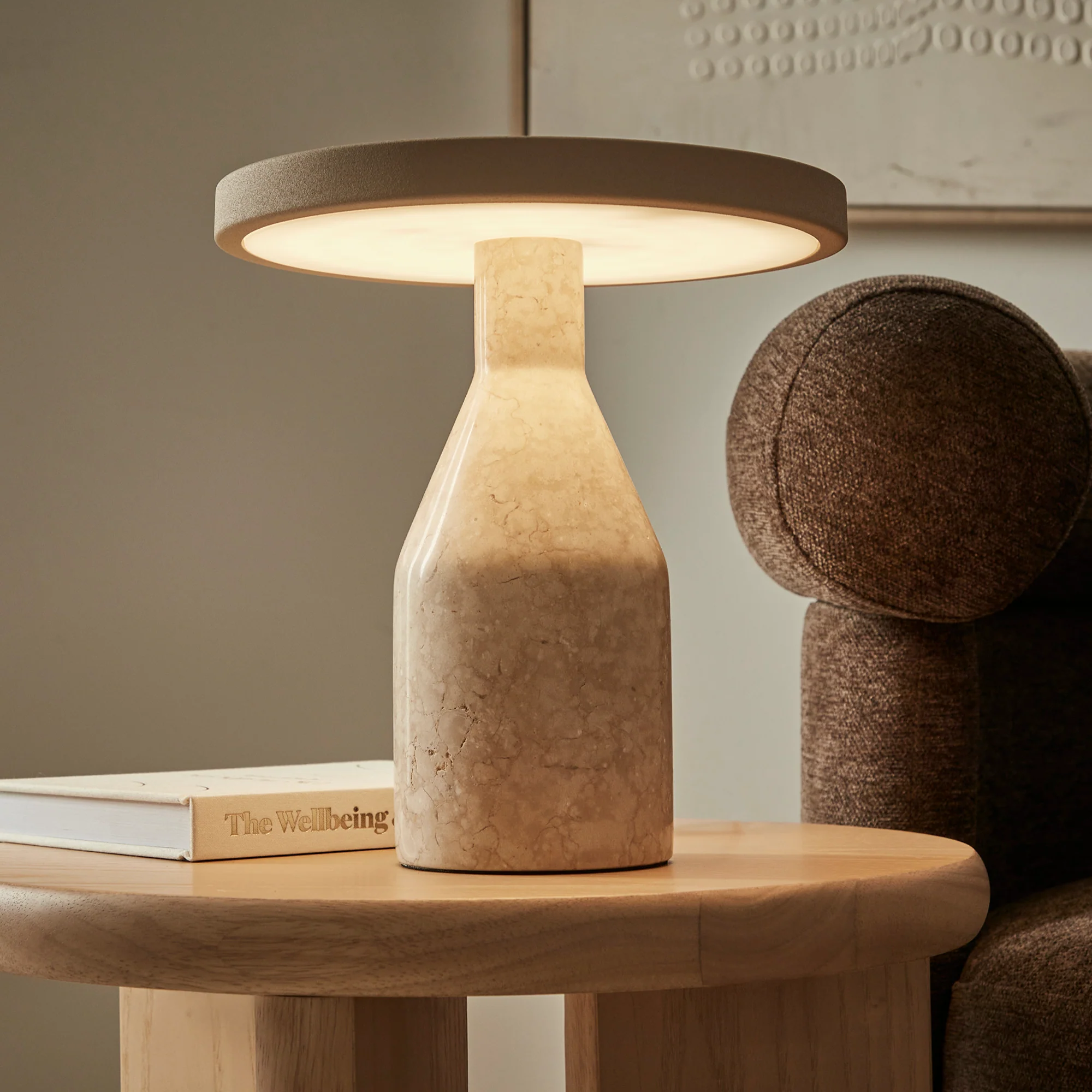 Oliver LED Table Lamp Beige - Image 5