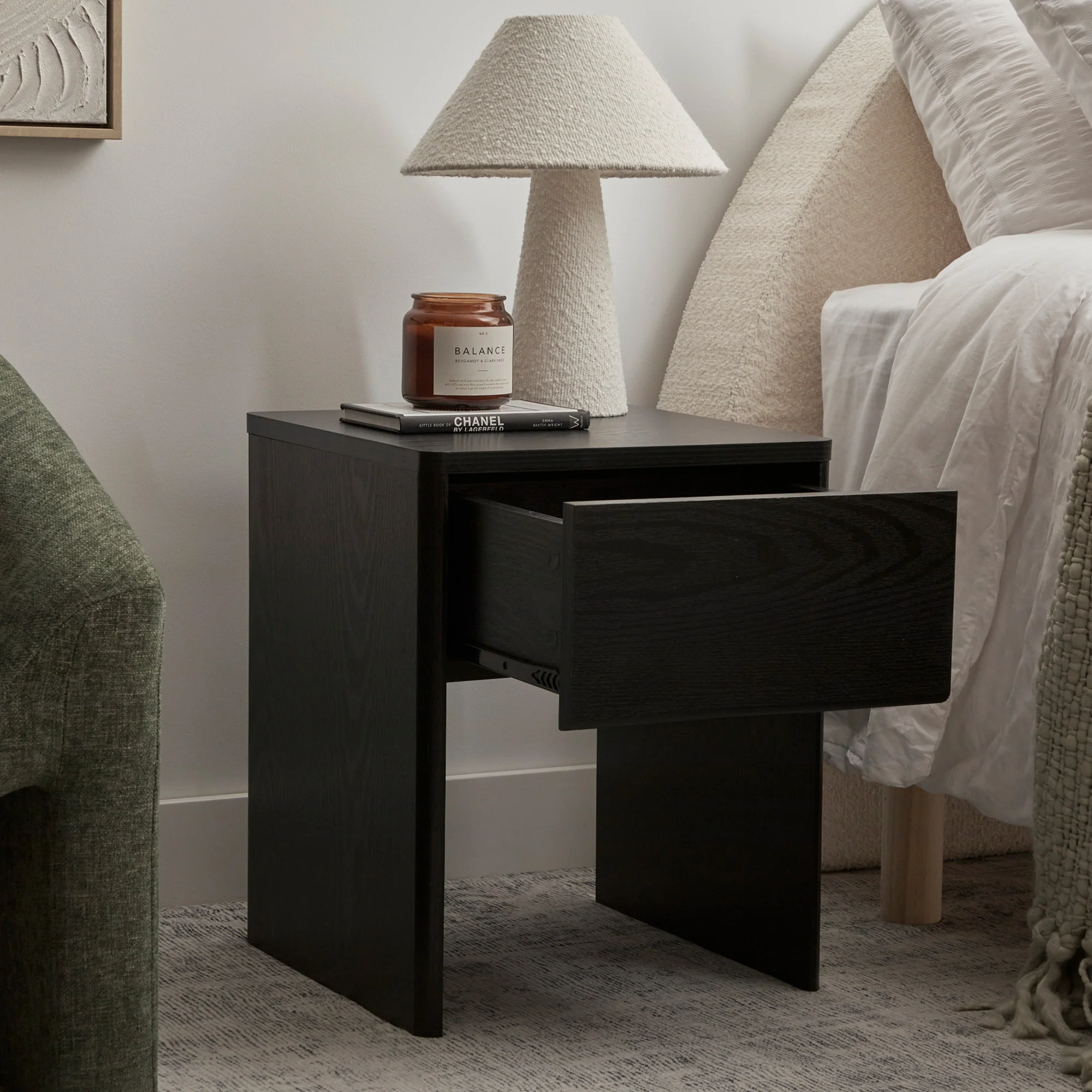 Oxford Bedside Table Black - Image 5