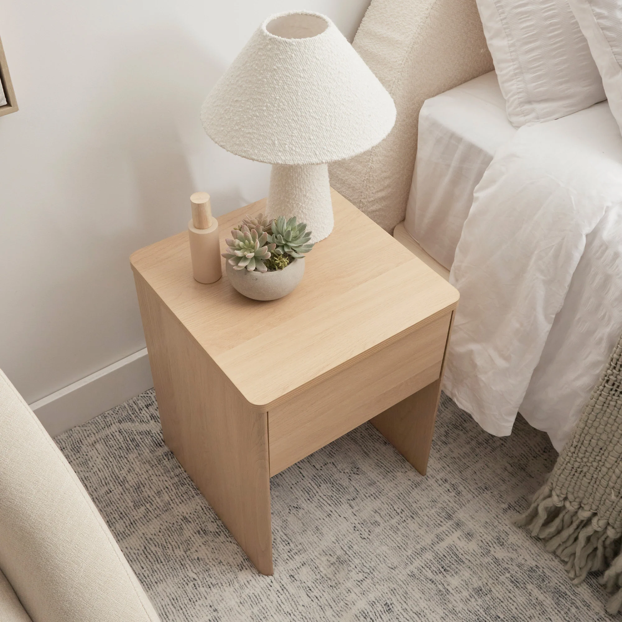 Oxford Bedside Table Oak - Image 9