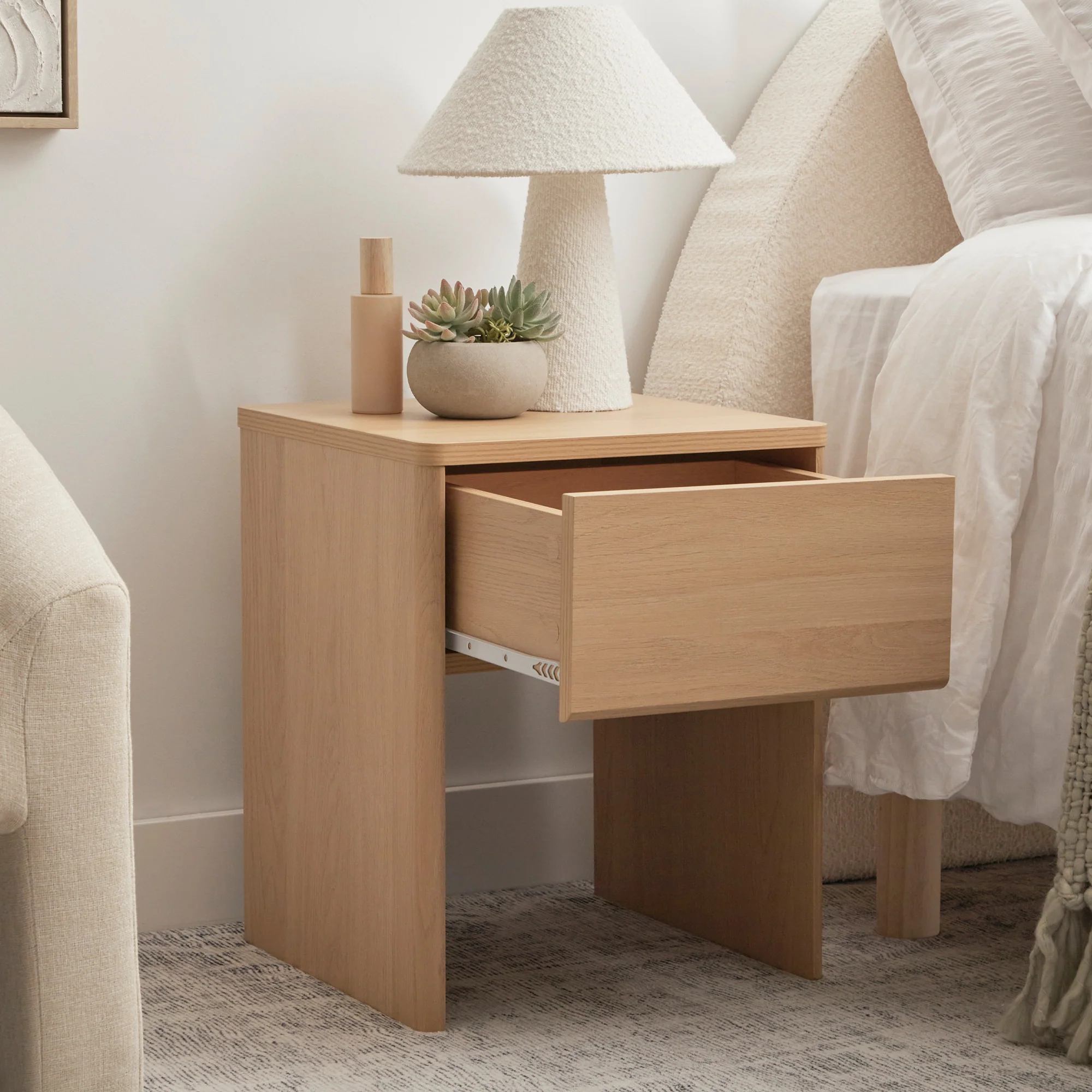 Oxford Bedside Table Oak (Set of 2) - Image 5