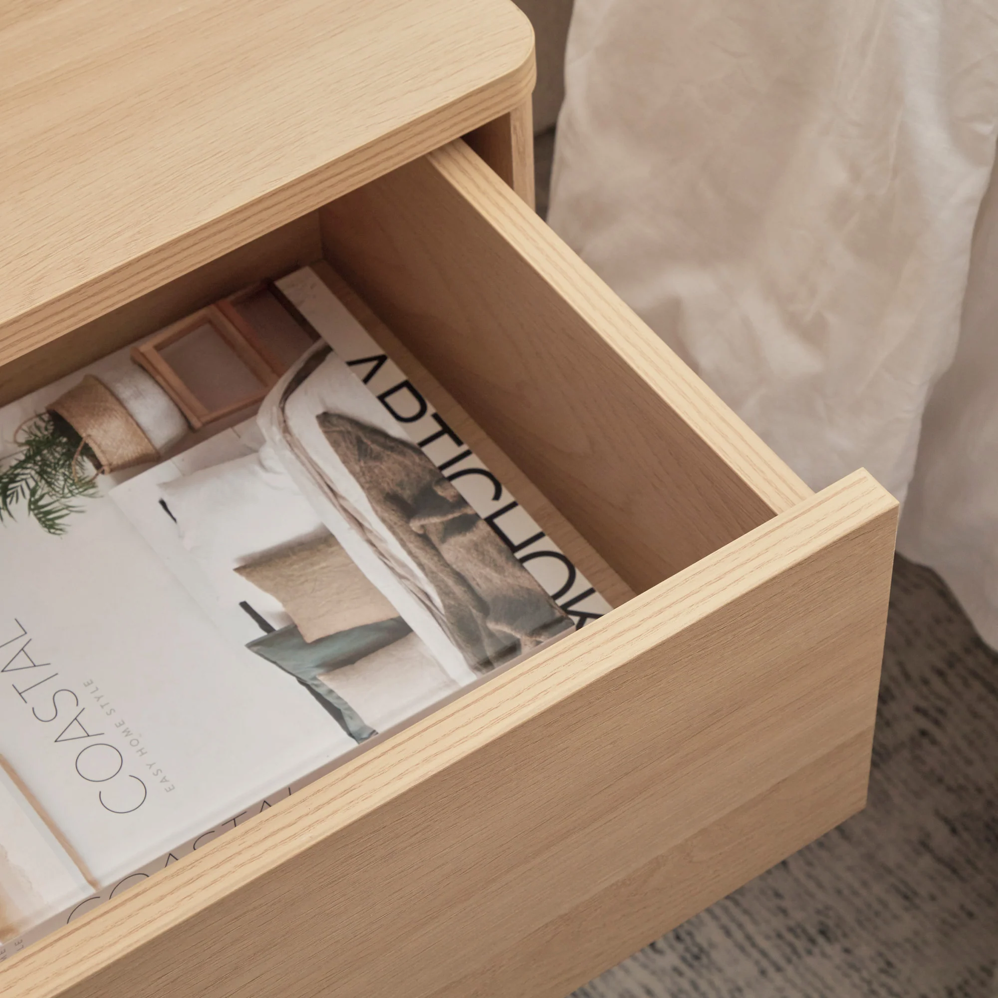 Oxford Bedside Table Oak (Set of 2) - Image 8