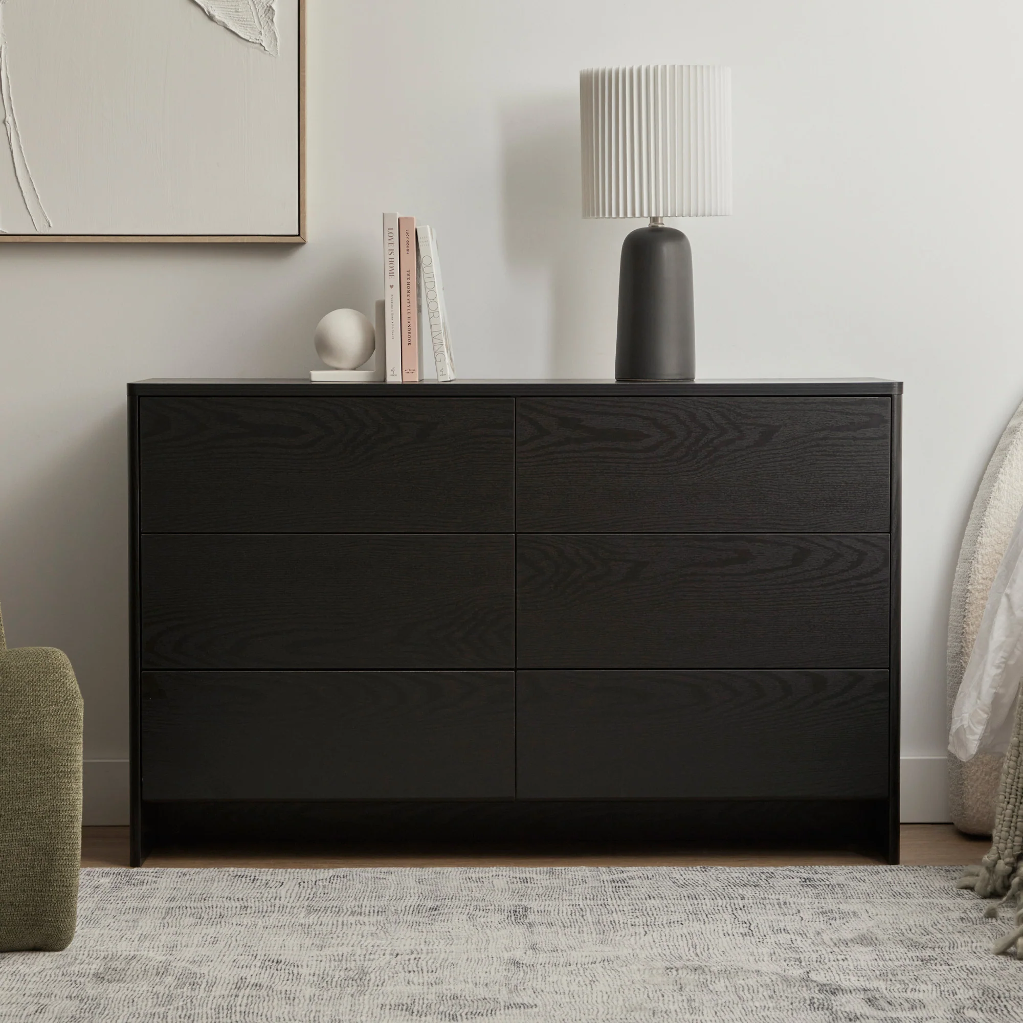 Oxford Chest of 6 Drawers Black - Image 4