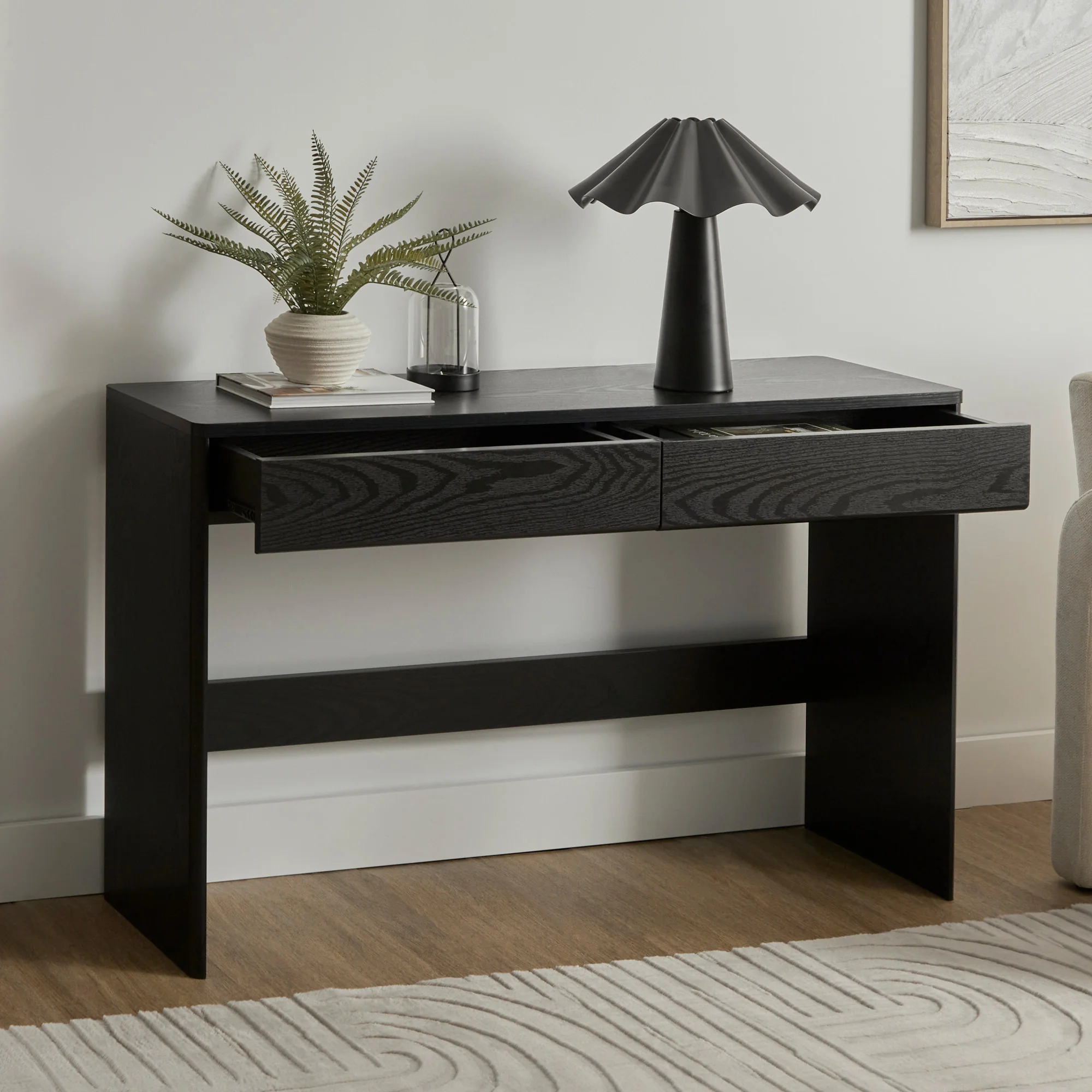 Oxford Console Table Black (120cm) - Image 5