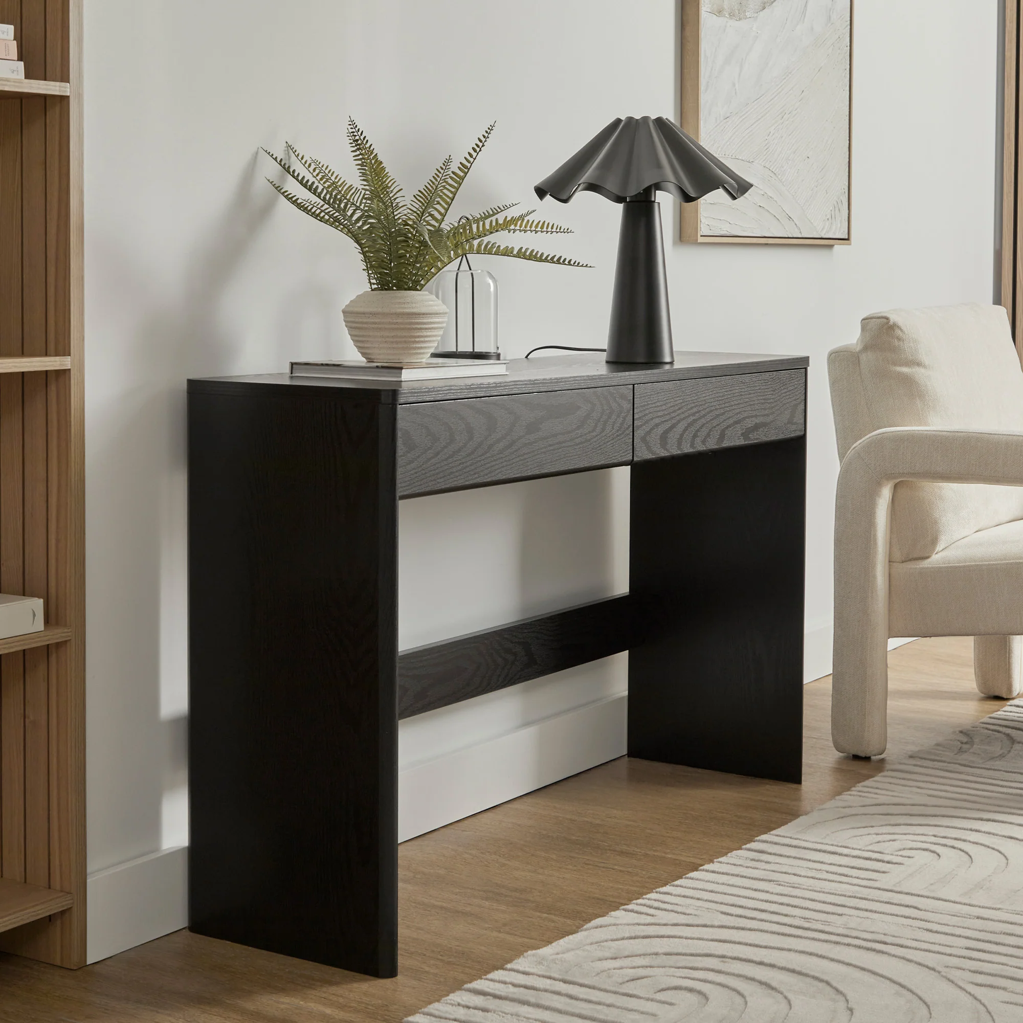 Oxford Console Table Black (120cm) - Image 7