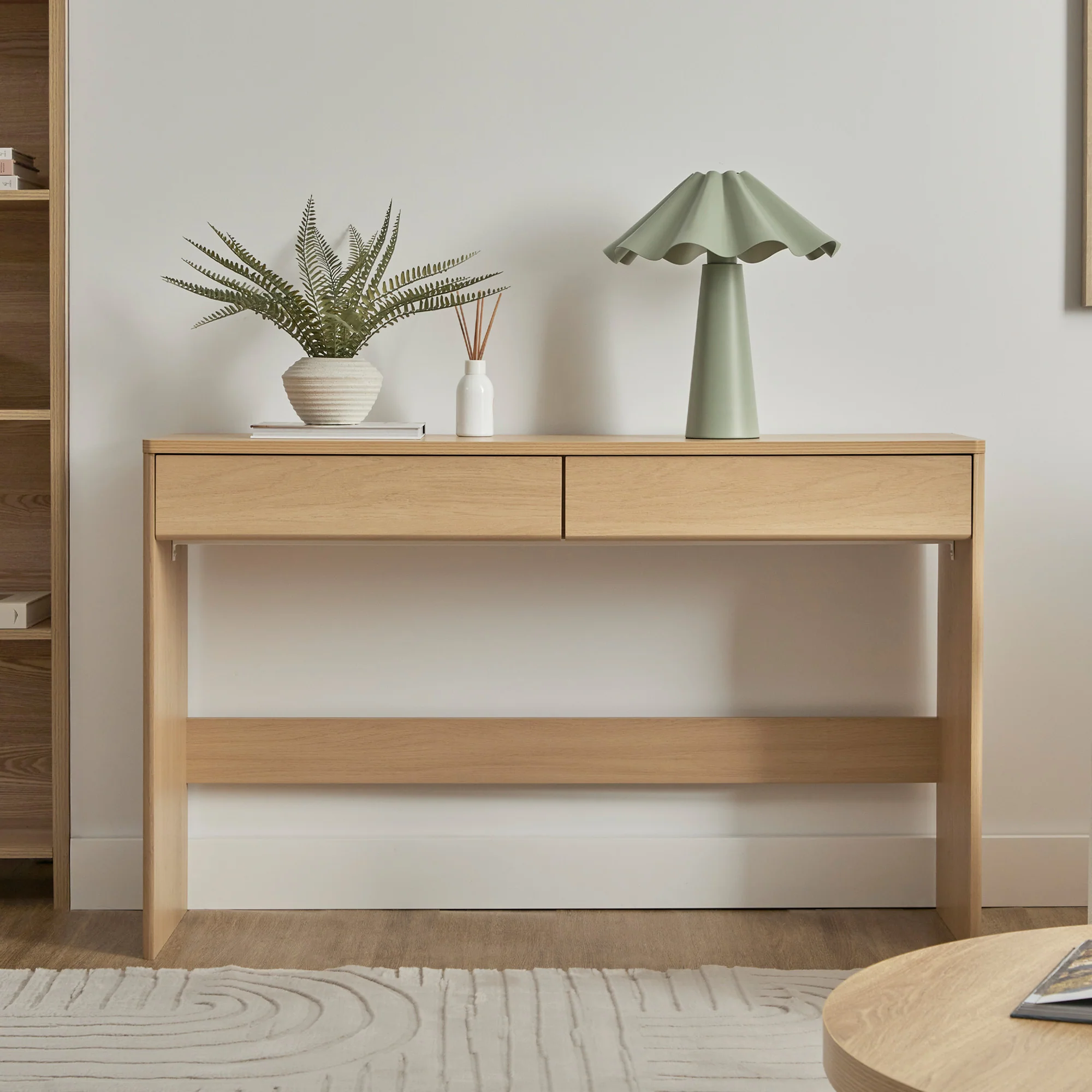 Oxford Console Table Oak  (120cm) - Image 9