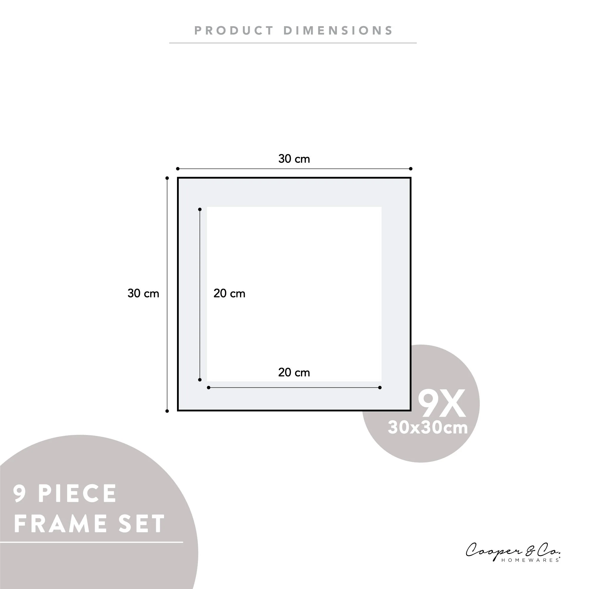 Pack Of 9 Square Frame - Image 4