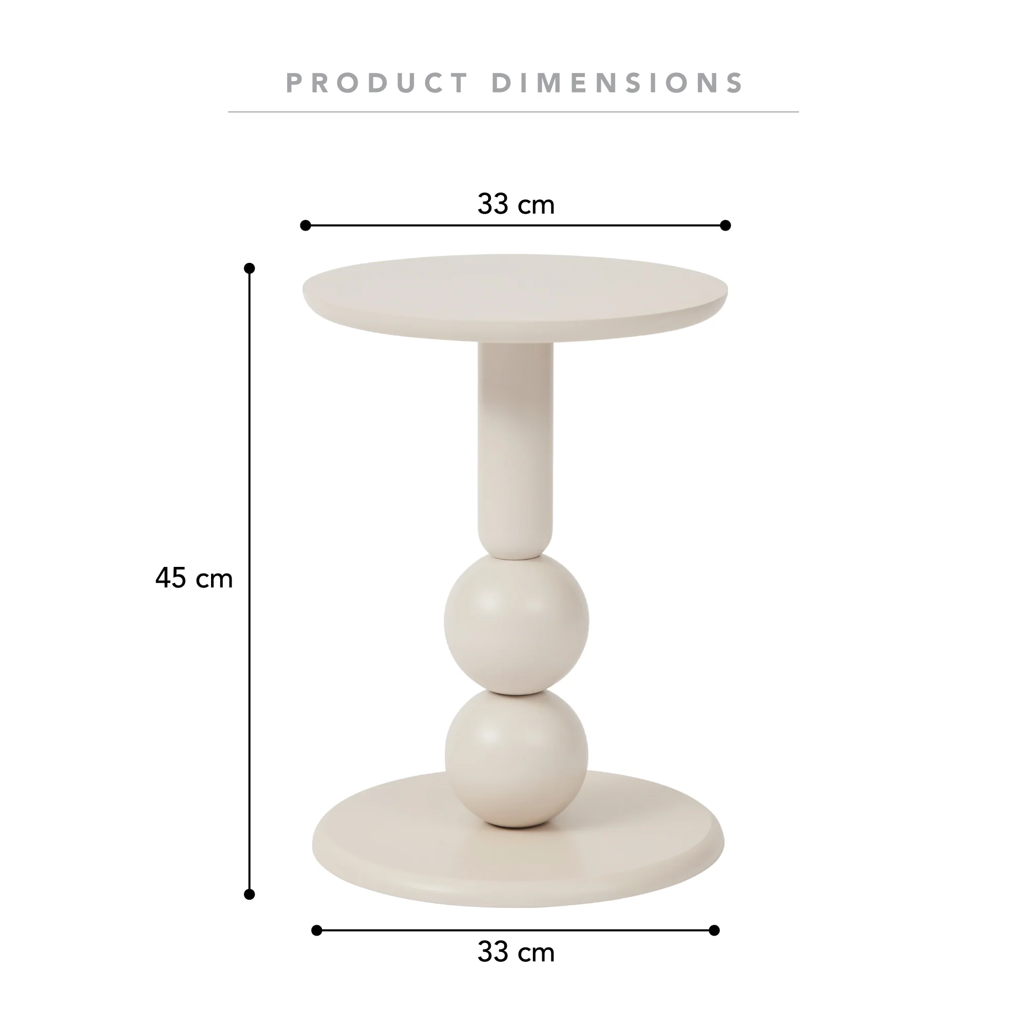 Peonie Side Table Birch - Image 3