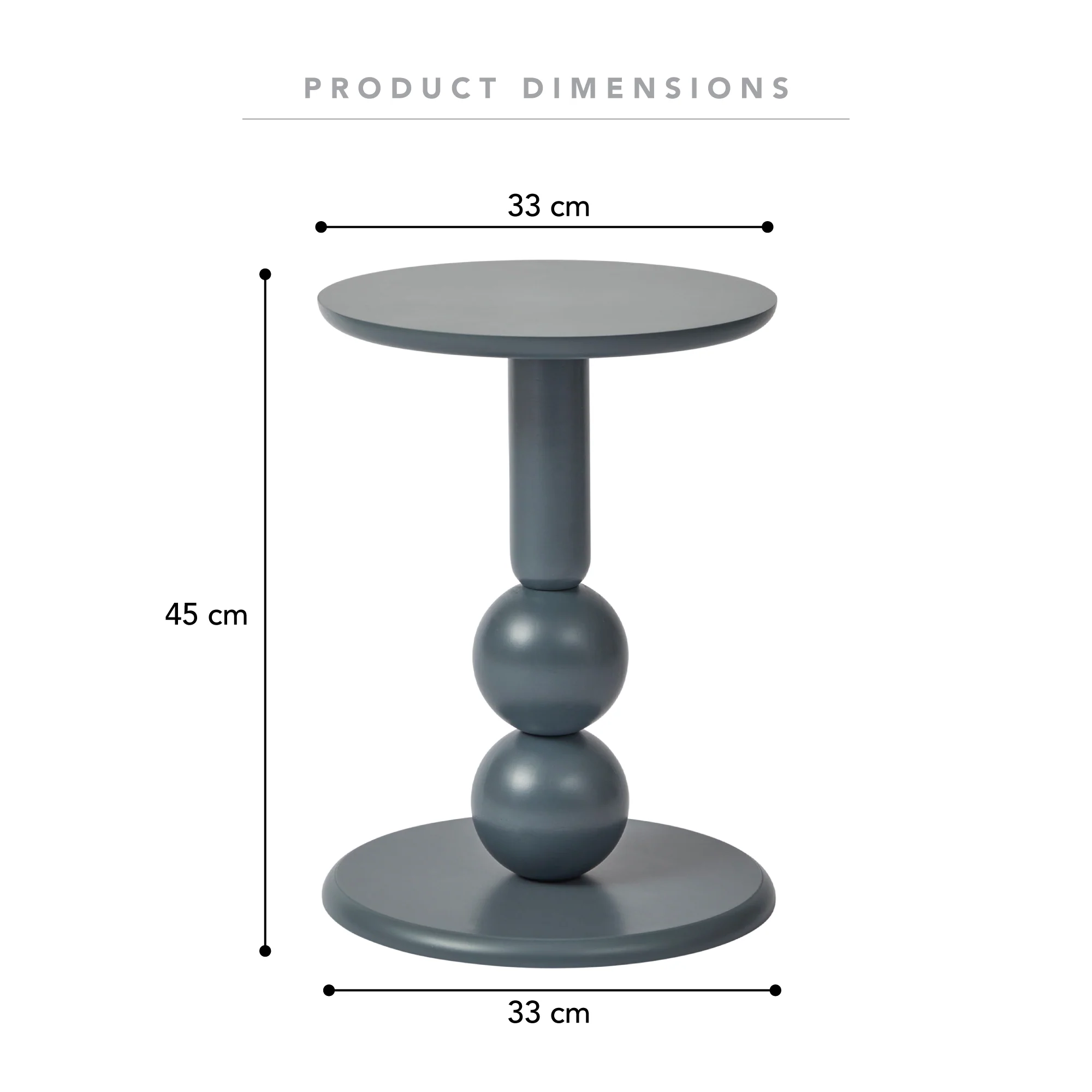 Peonie Side Table Blue - Image 3