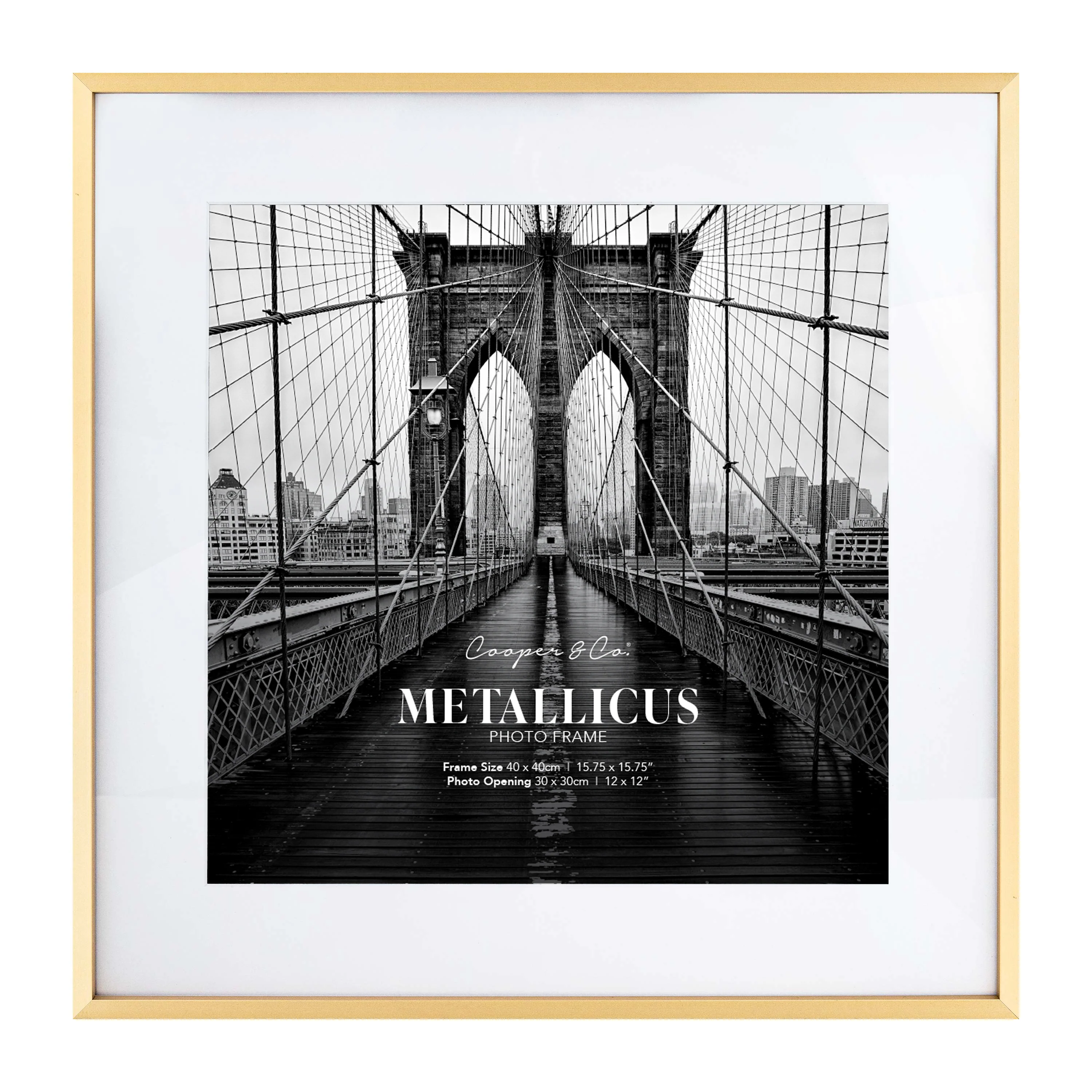 40x40cm Mat to 30x30cm Premium Metal Photo Frame - Image 7