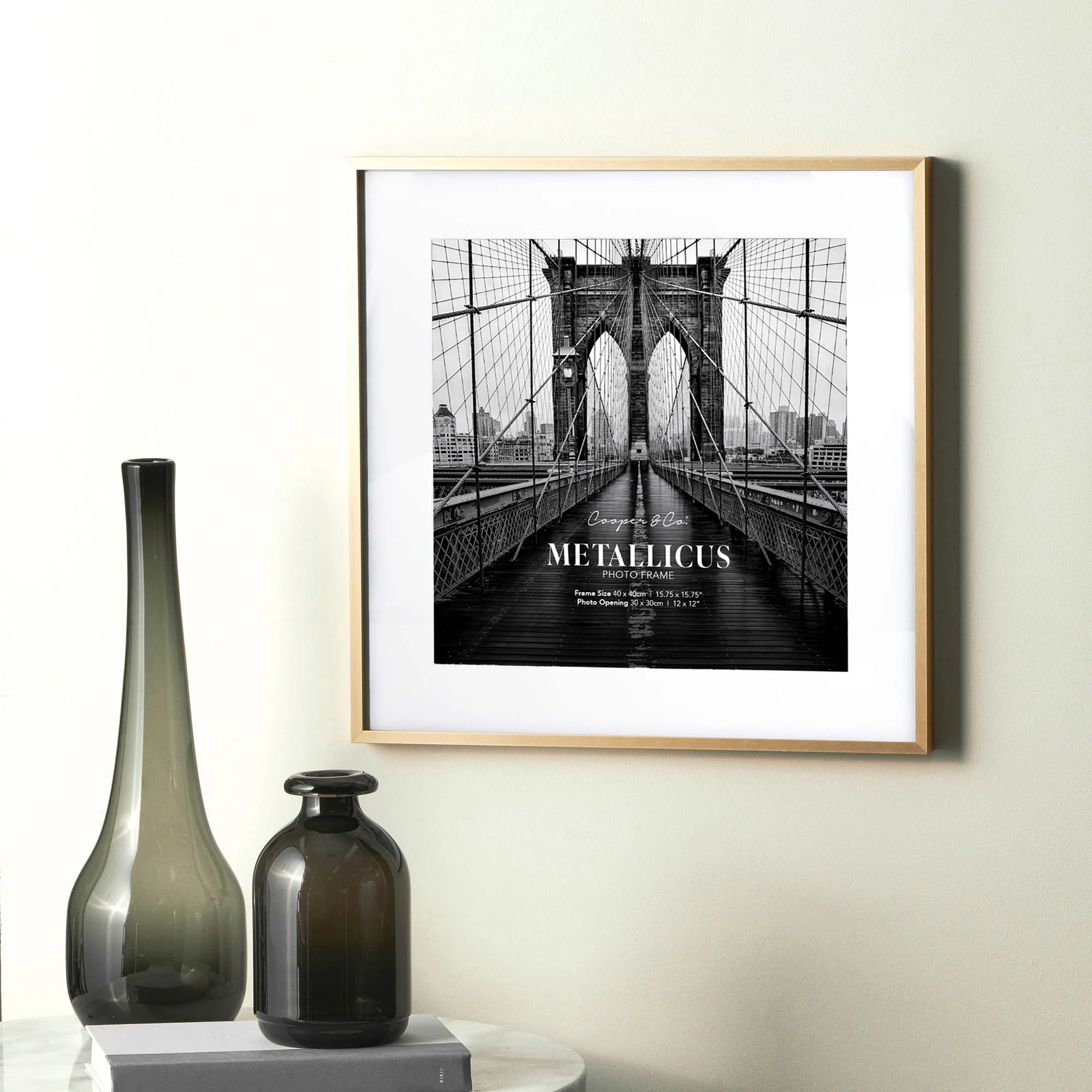 40x40cm Mat to 30x30cm Premium Metal Photo Frame - Image 8