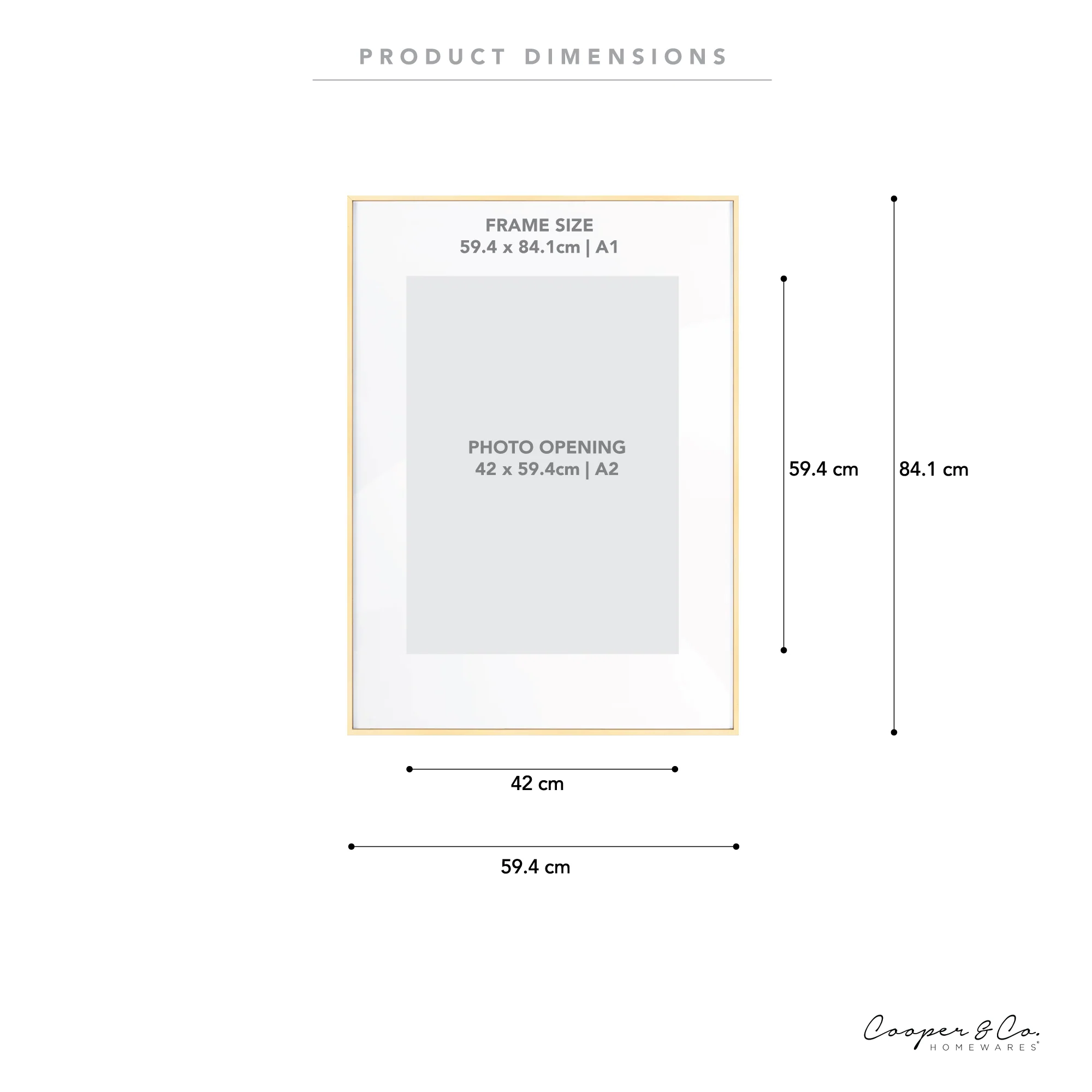 A1 Mat to A2 Premium Metal Photo Frame - Image 10