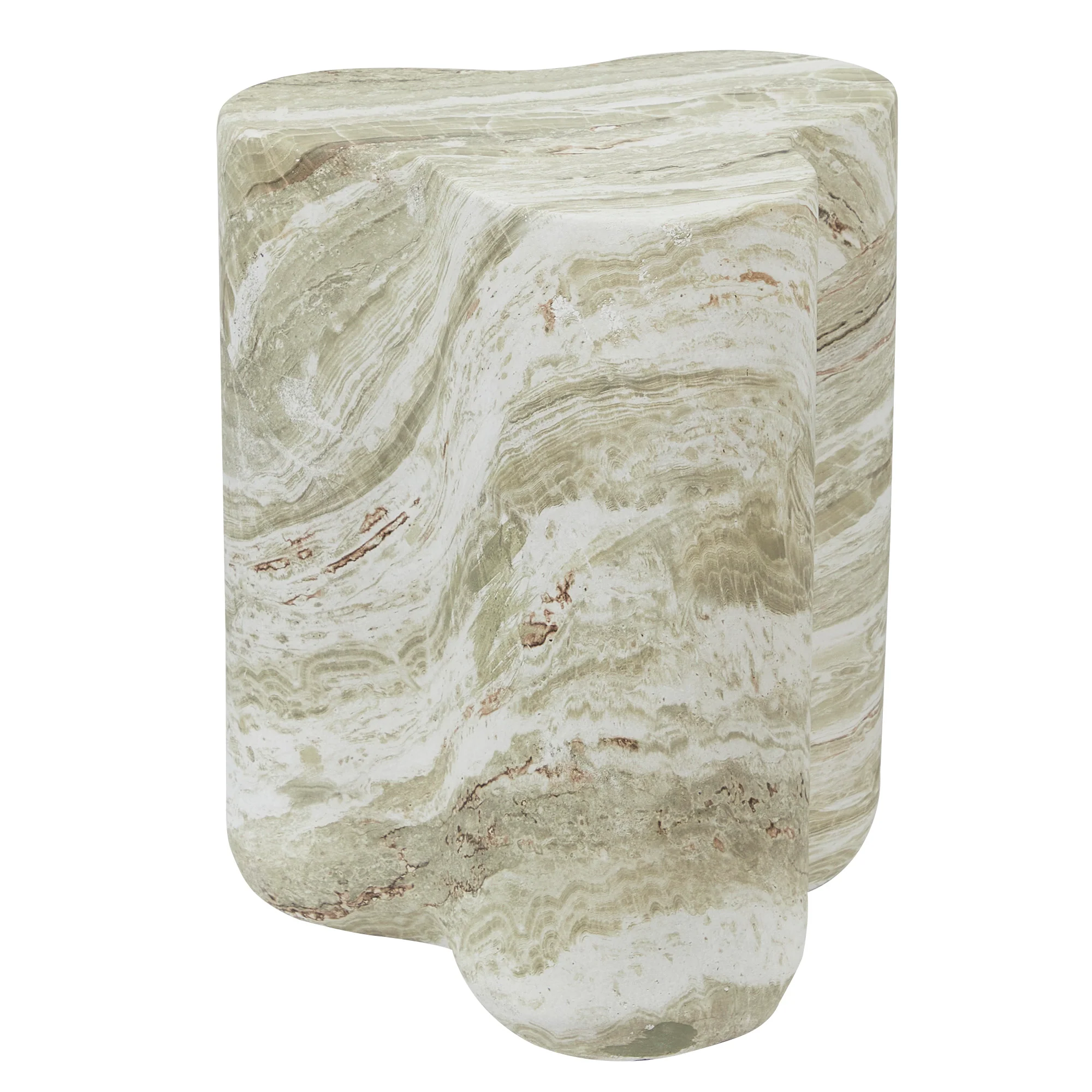 Poppy MgO Side Table Green Marble Look - Image 11