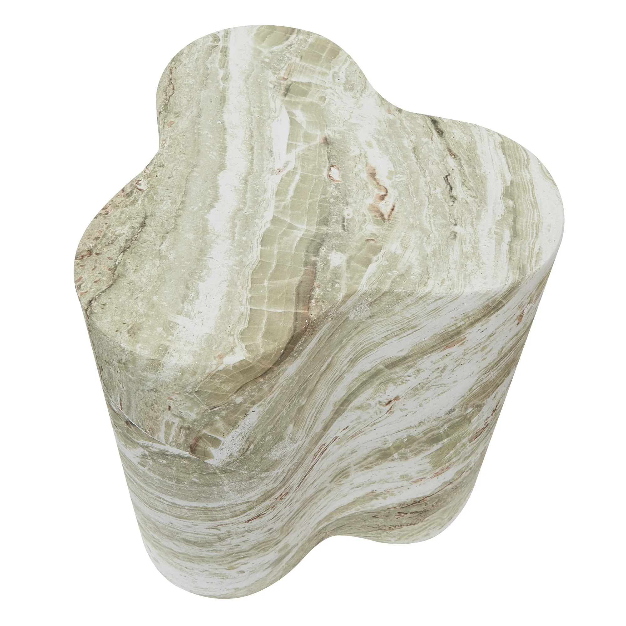 Poppy MgO Side Table Green Marble Look - Image 9