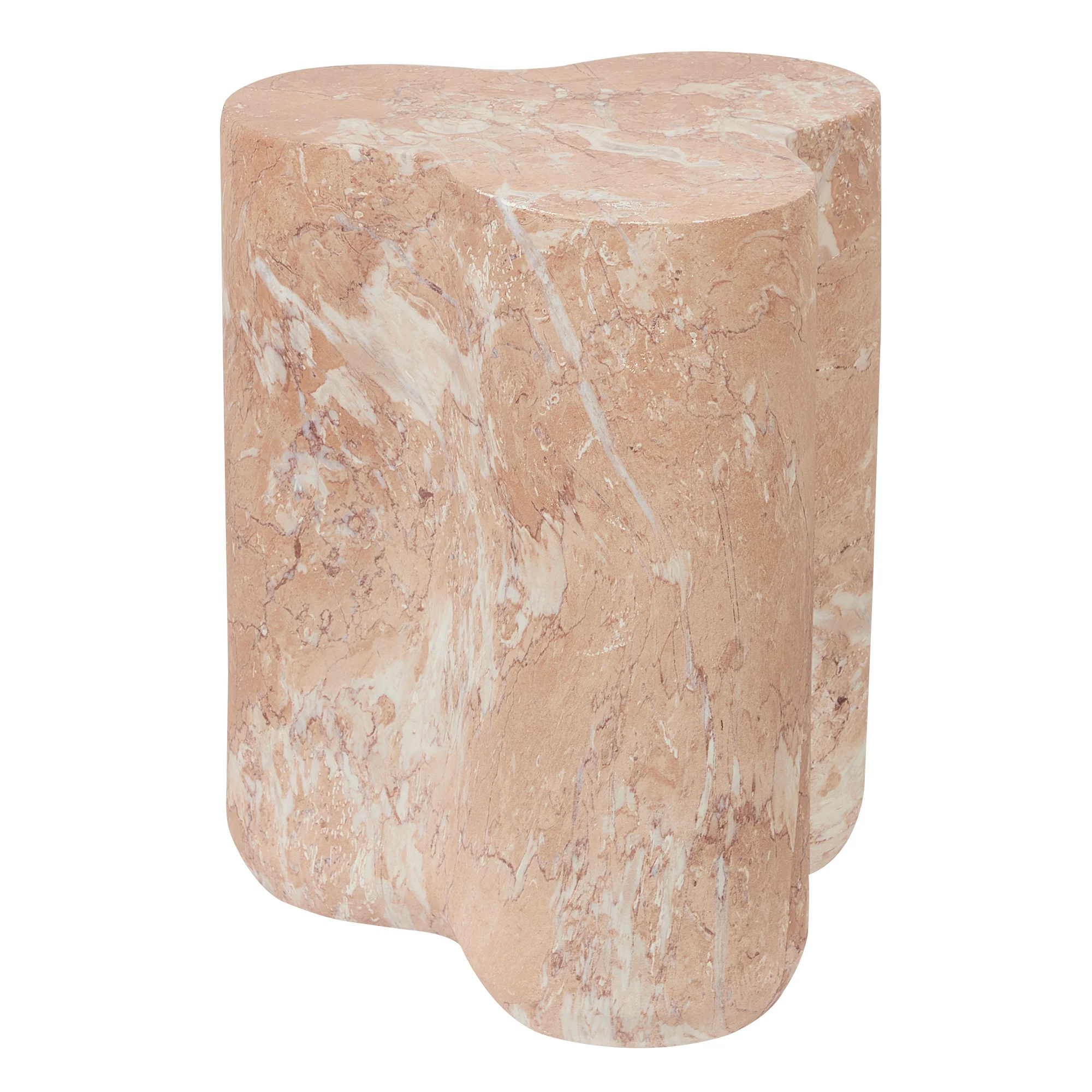 Poppy MgO Side Table Tea Rose Marble Look - Image 11