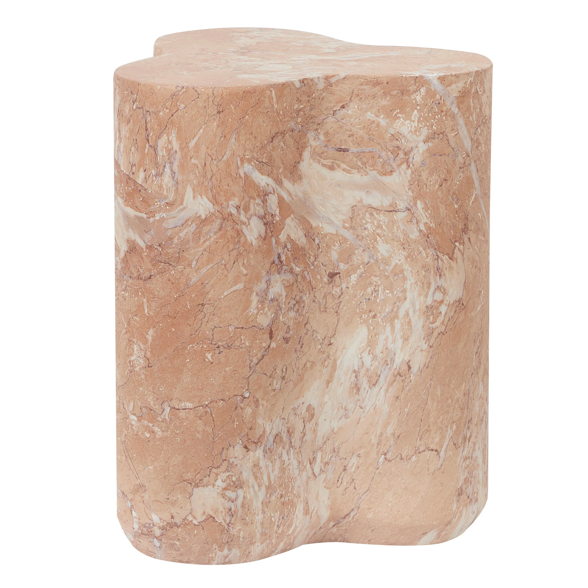 Poppy MgO Side Table Tea Rose Marble Look - Image 2