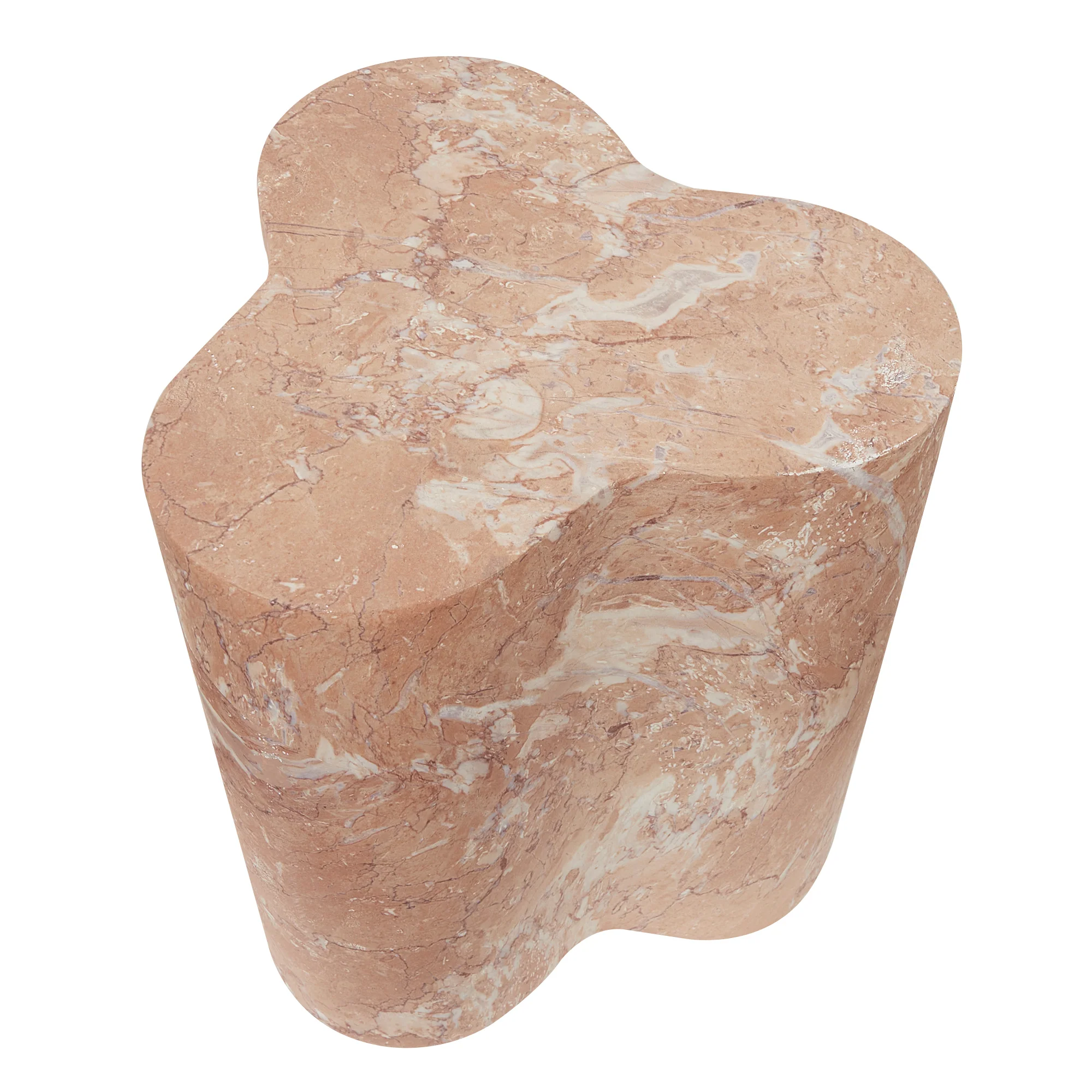 Poppy MgO Side Table Tea Rose Marble Look - Image 9