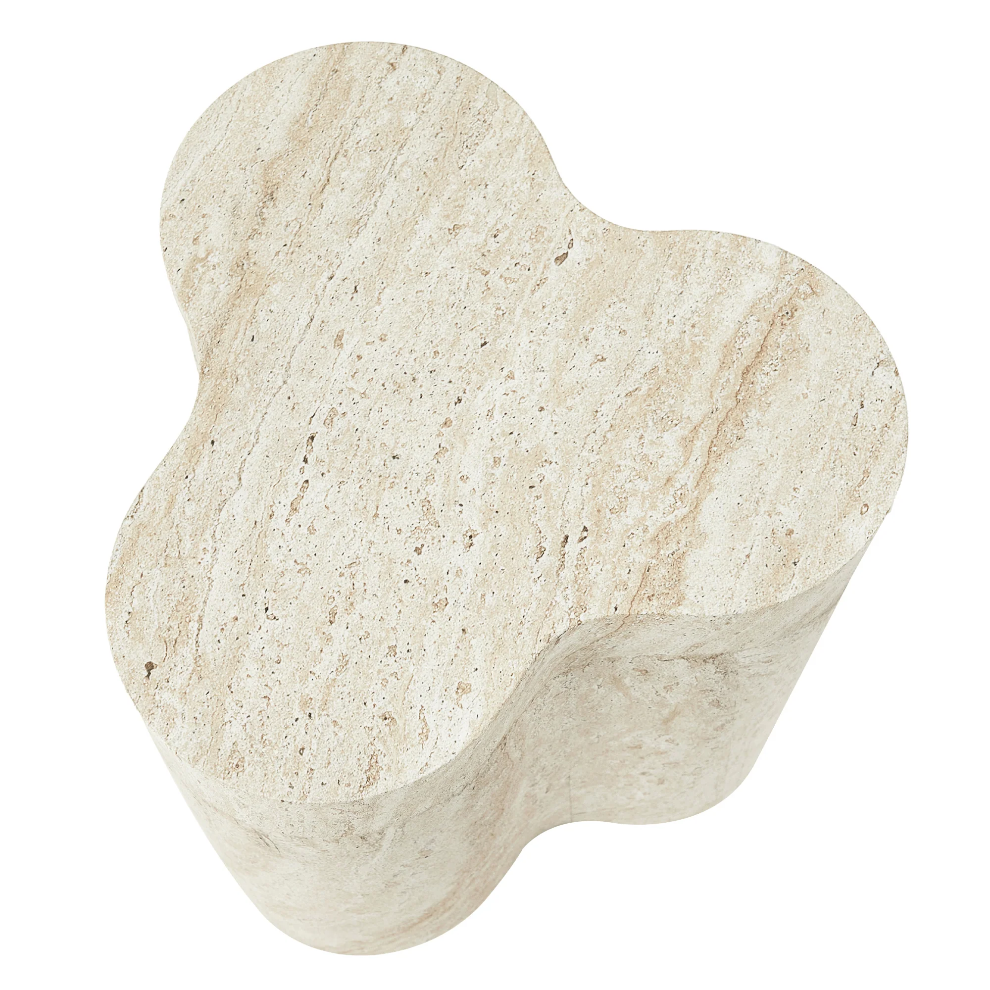 Poppy Side Table Travertine Look - Image 10