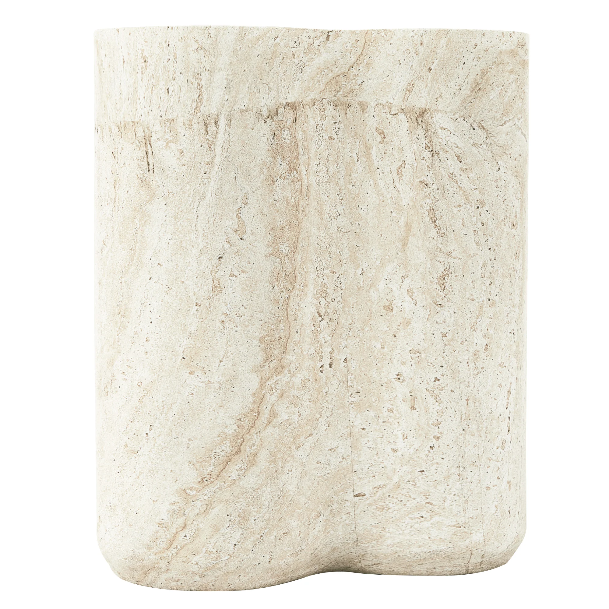 Poppy Side Table Travertine Look - Image 11
