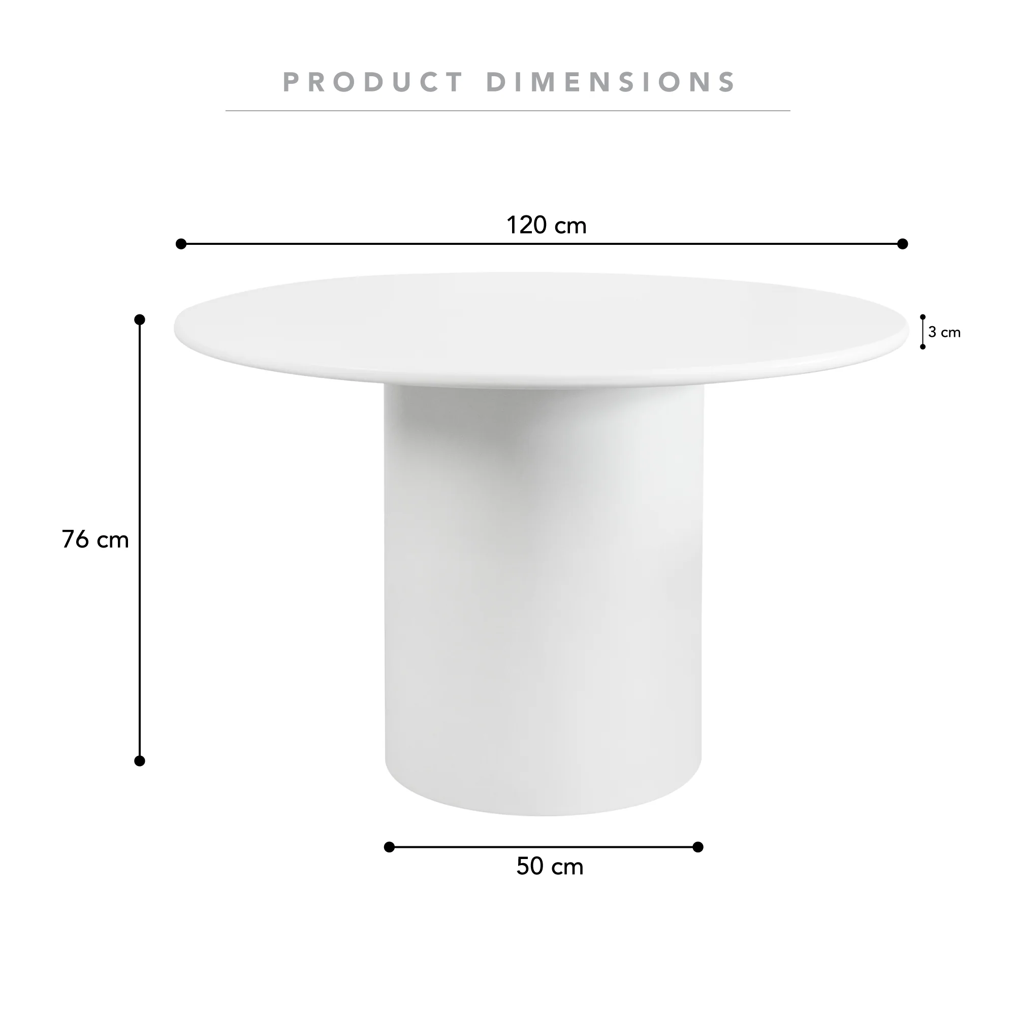 Portobello Dining Table Off-White - Image 3
