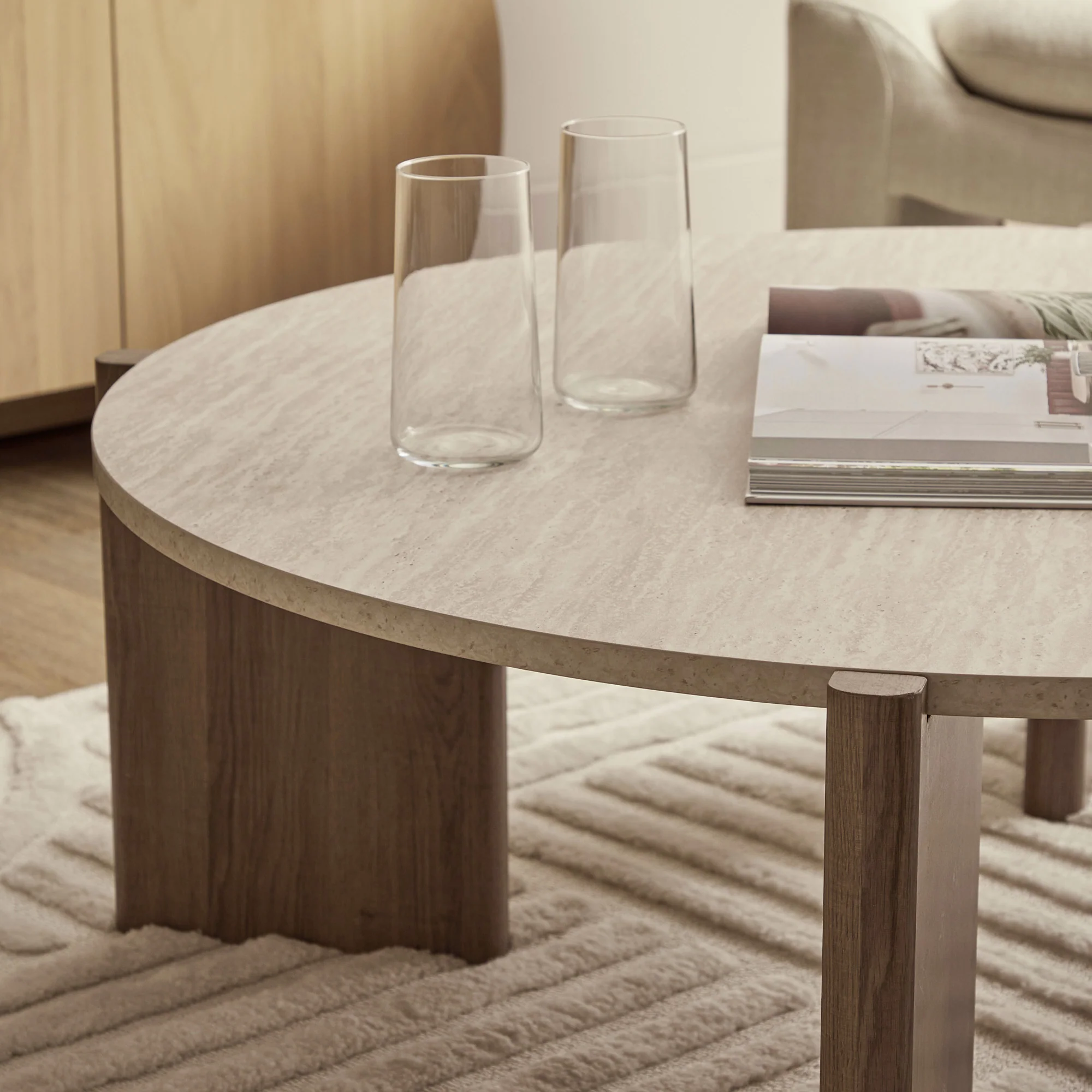 Punto Coffee Table Travertine Look - Image 4
