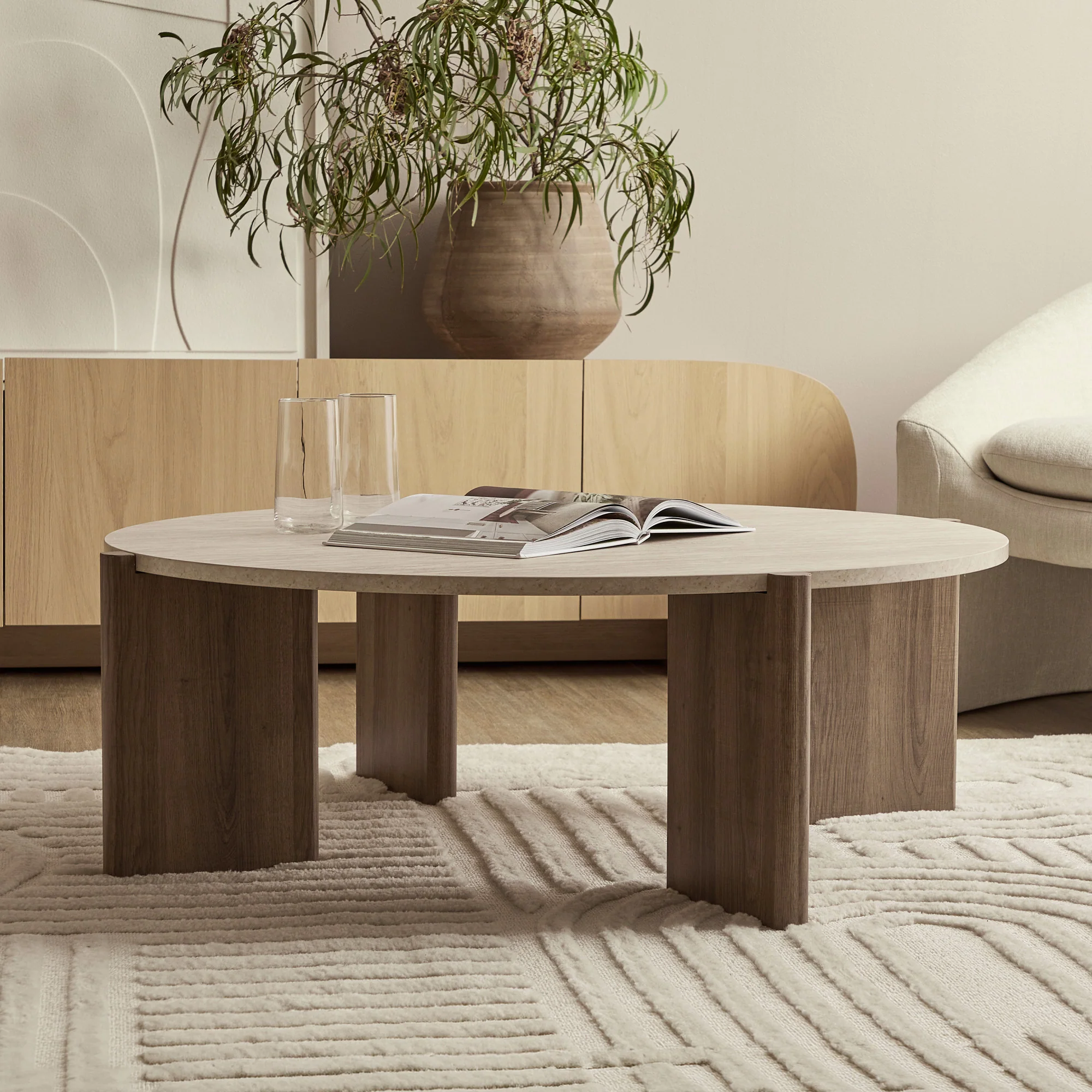 Punto Coffee Table Travertine Look - Image 6
