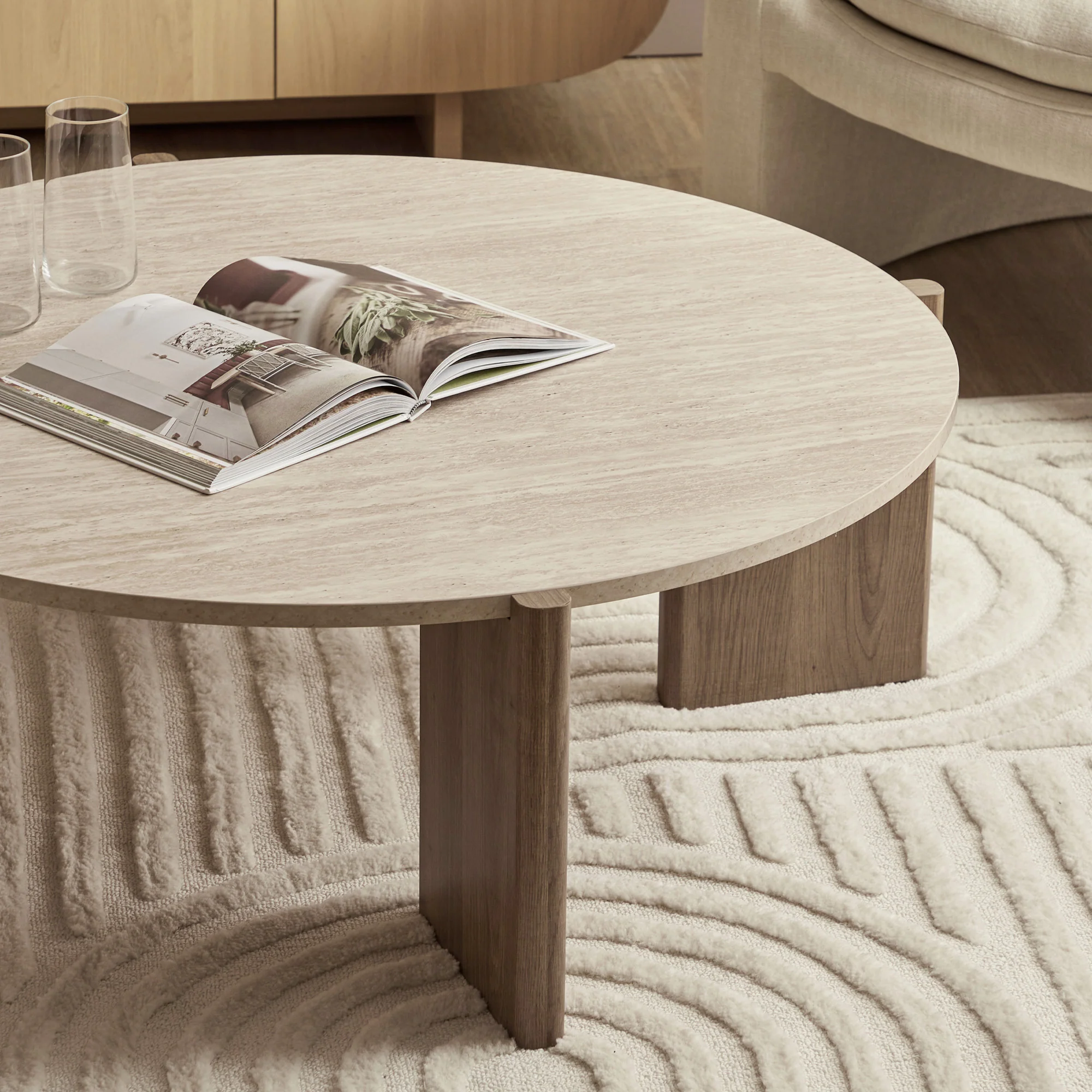 Punto Coffee Table Travertine Look - Image 7