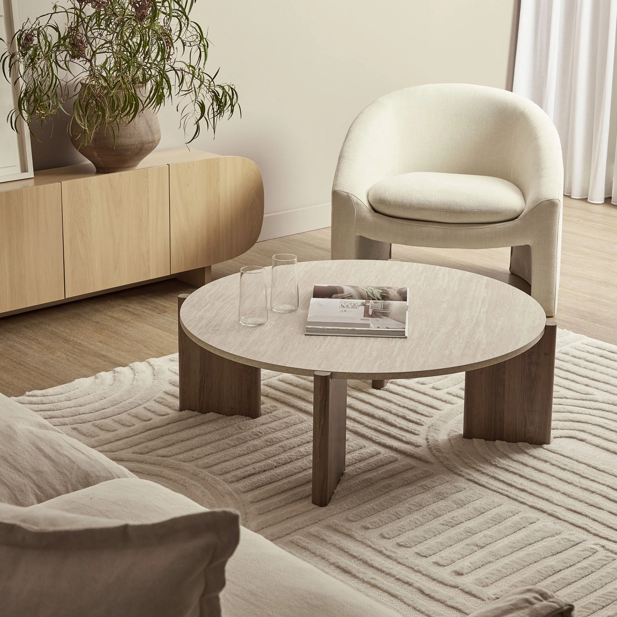 Punto Coffee Table Travertine Look - Image 8