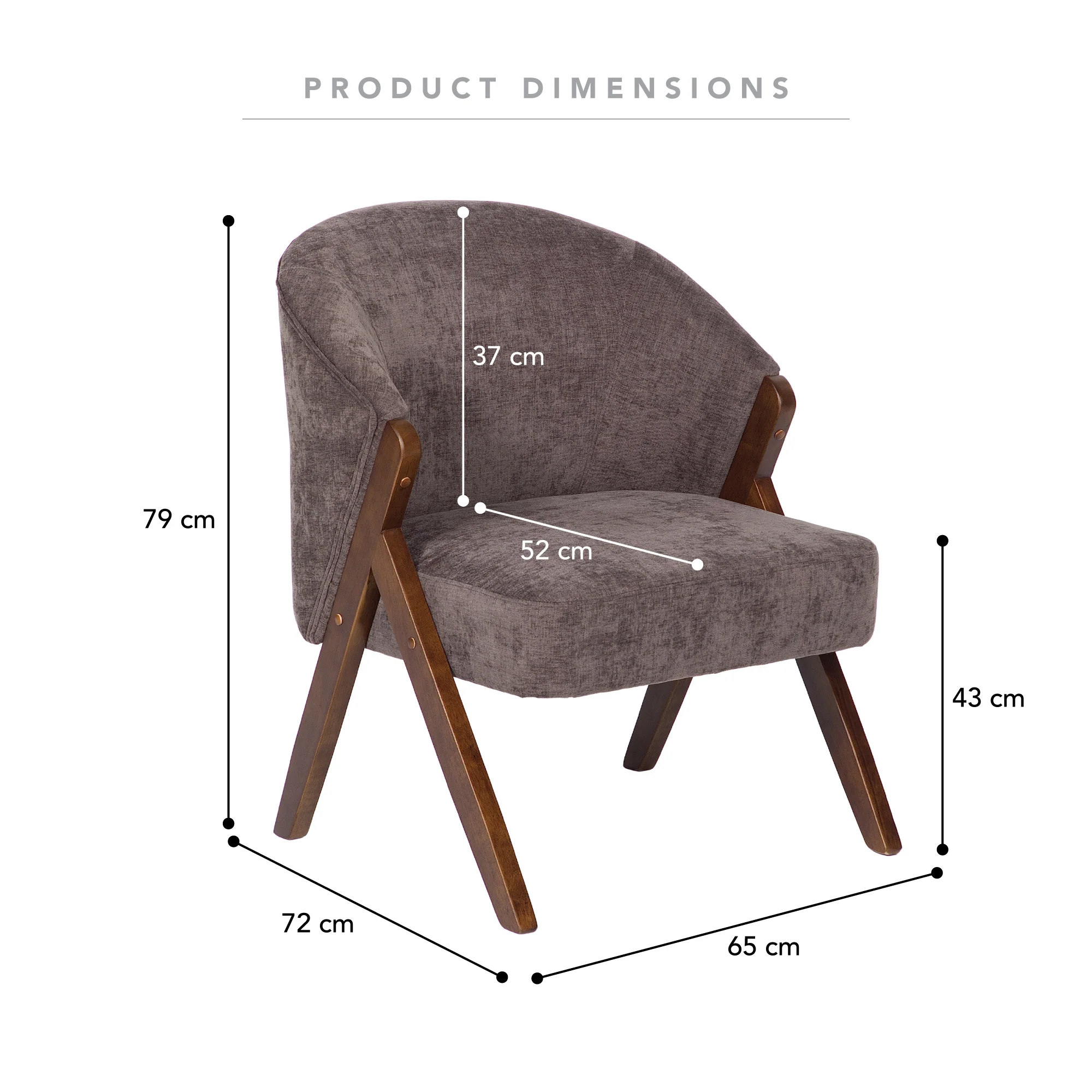 Remy Accent Chair Chocolate - Image 3