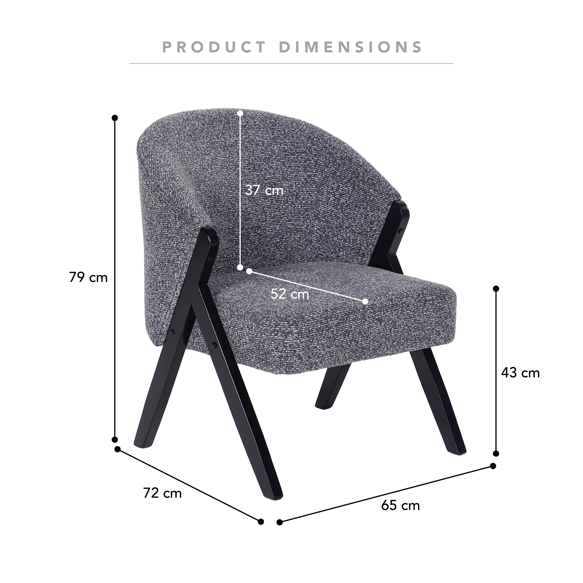 Remy Accent Chair Grey - Image 3