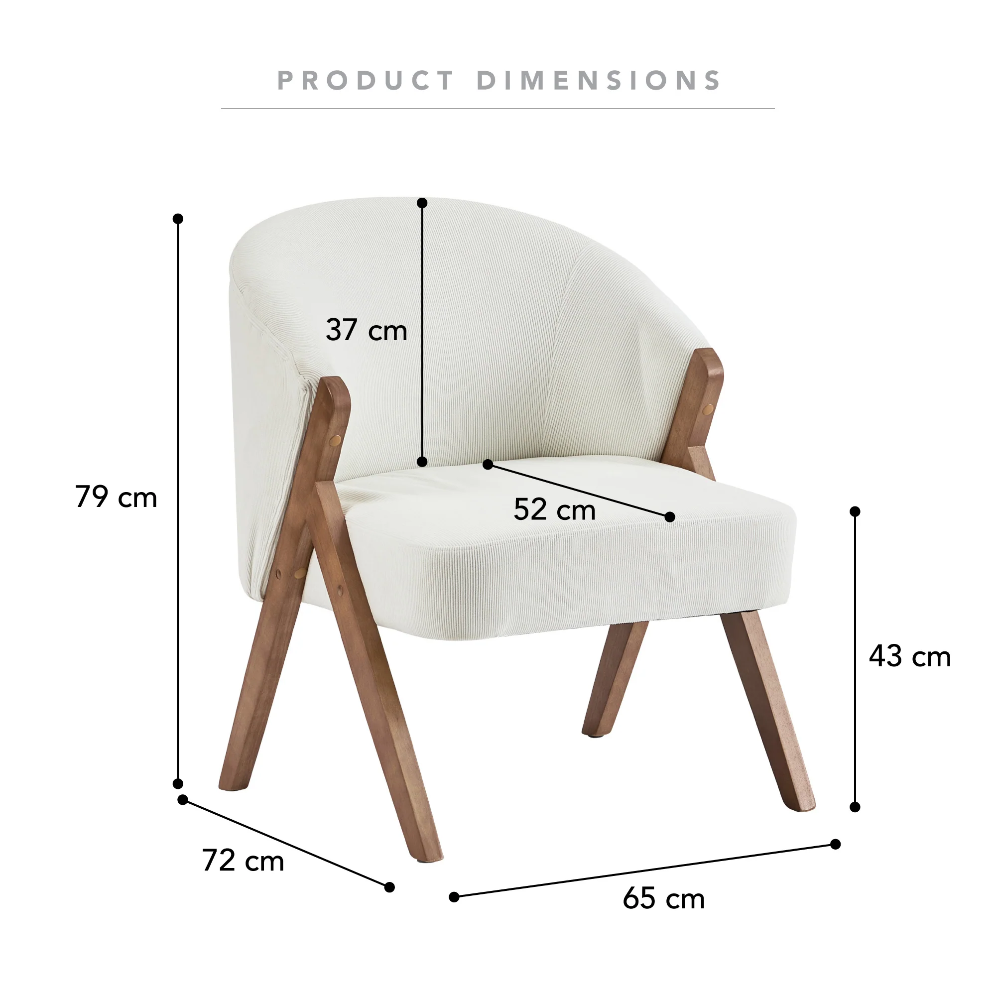 Remy Accent Chair White - Image 3