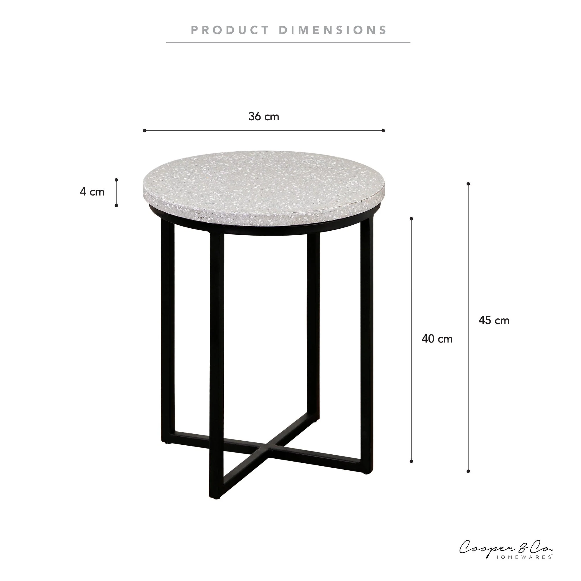 Rupert Terrazzo Small Side Table - Image 3