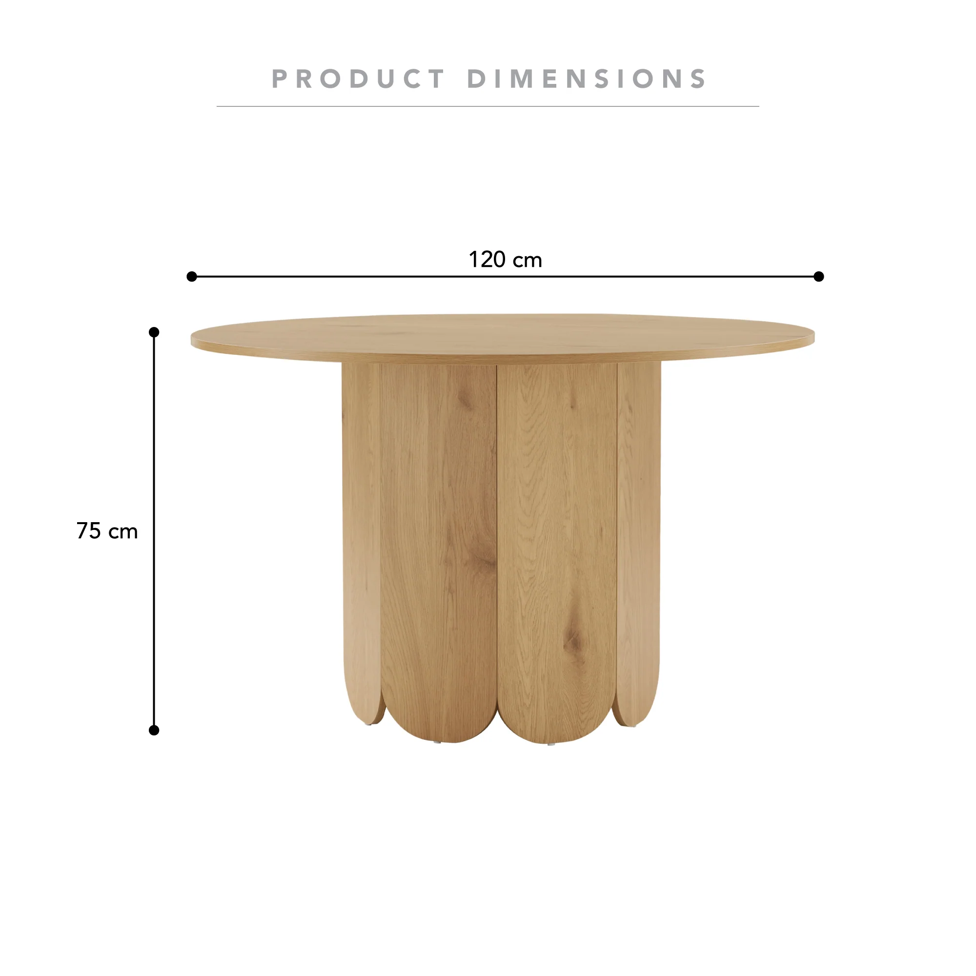 Sadie Dining Table (120cm) - Image 3
