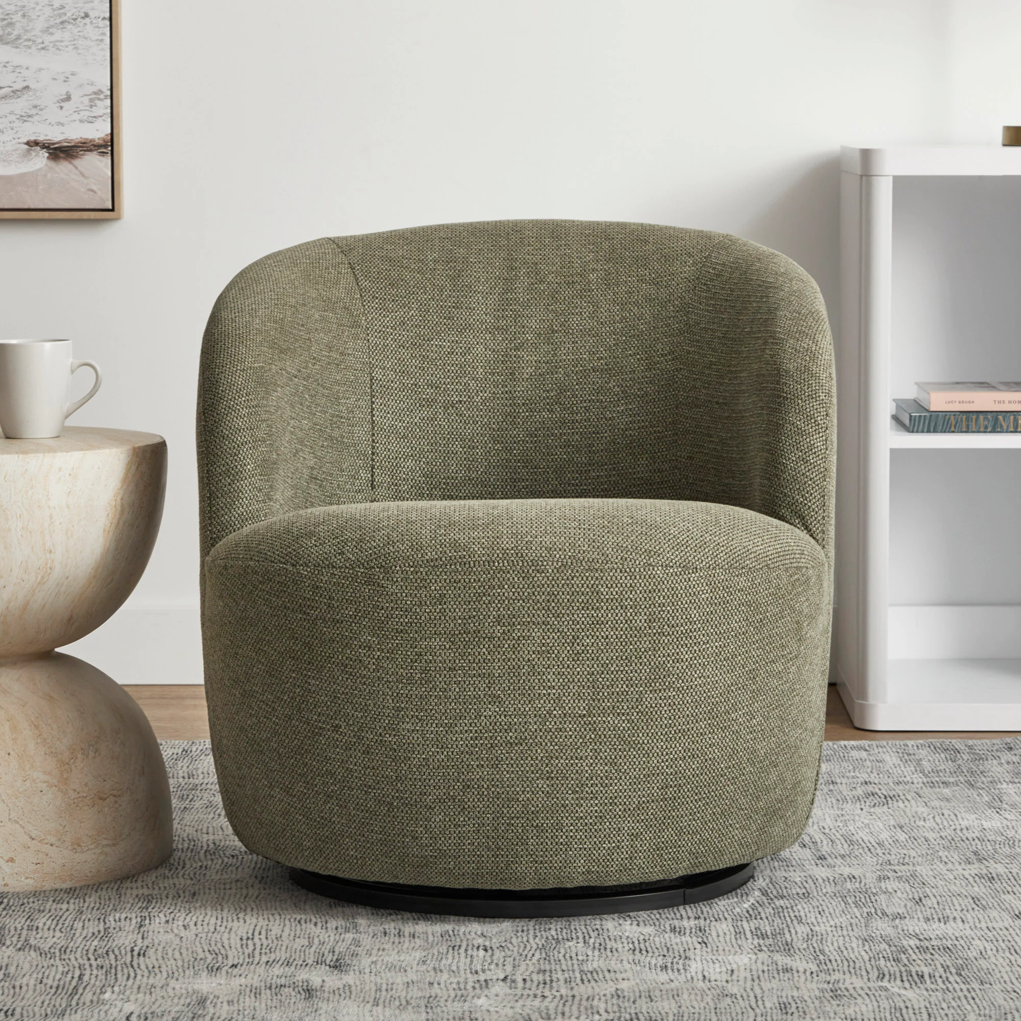 Sadie Swivel Armchair Green - Image 5