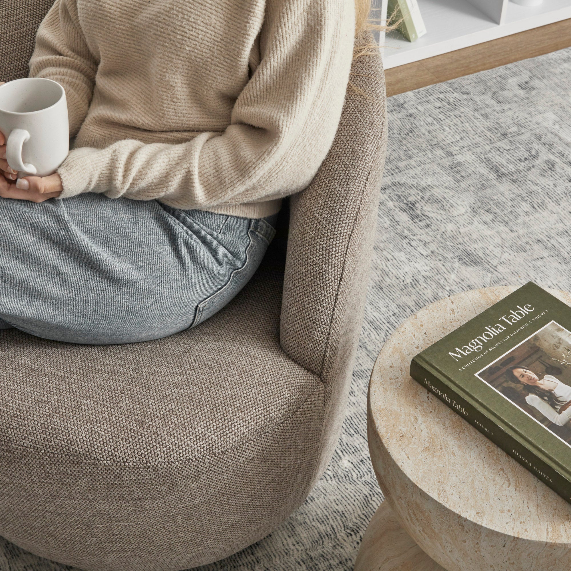 Sadie Swivel Armchair Mushroom - Image 4