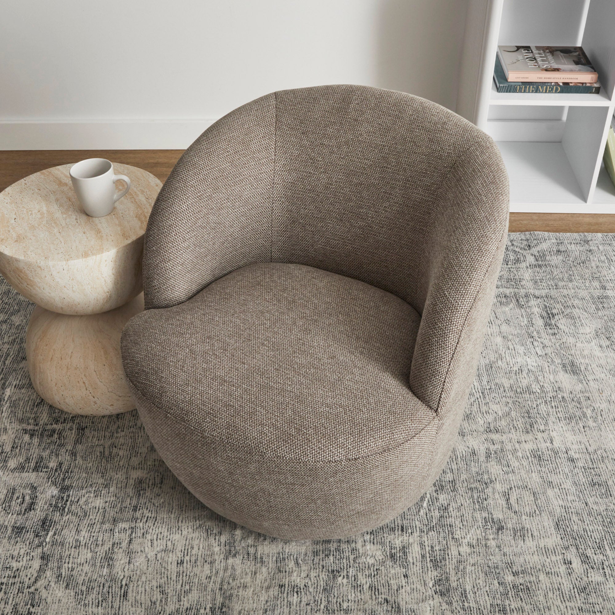 Sadie Swivel Armchair Mushroom - Image 6