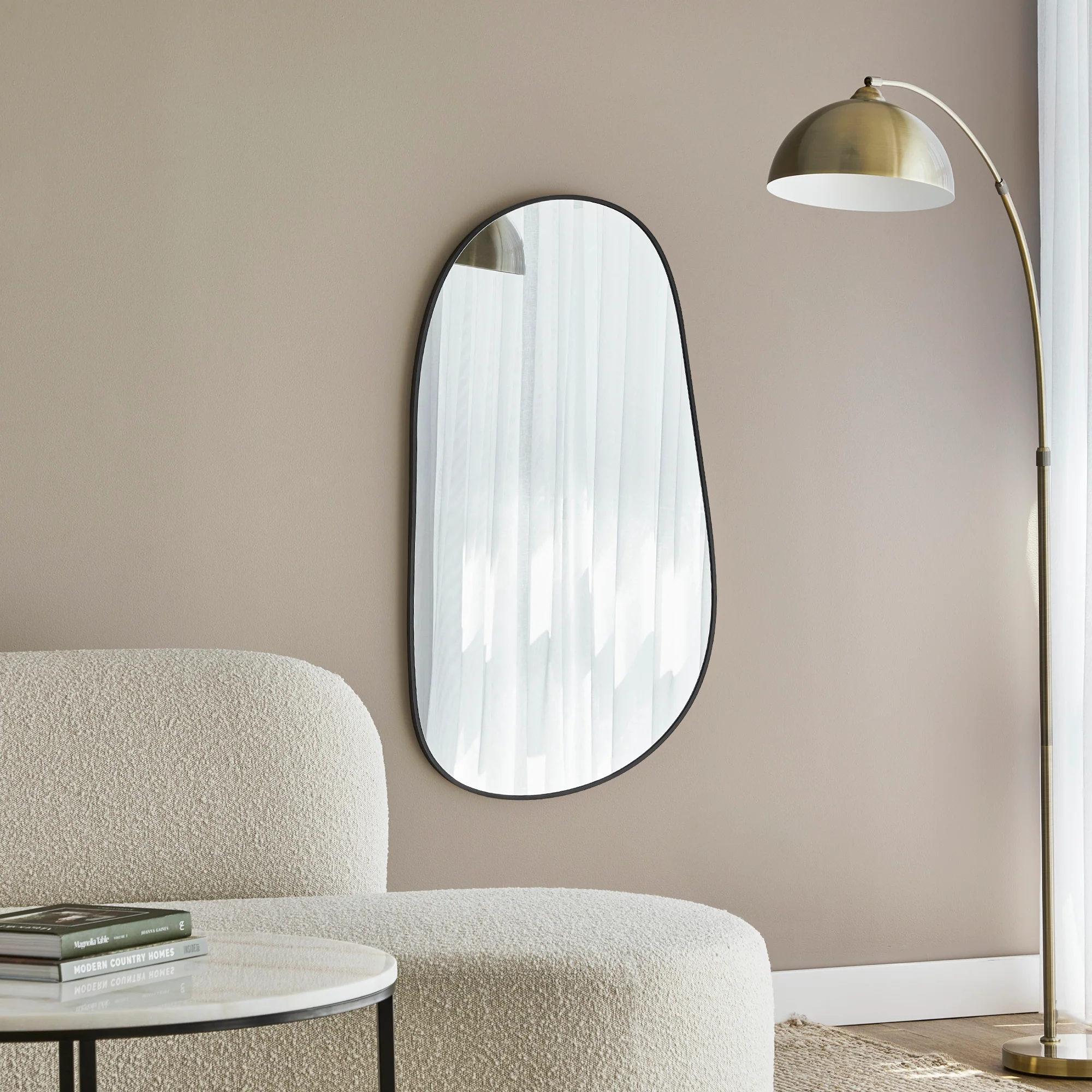 Sage 110cm Organic Mirror Black - Image 4