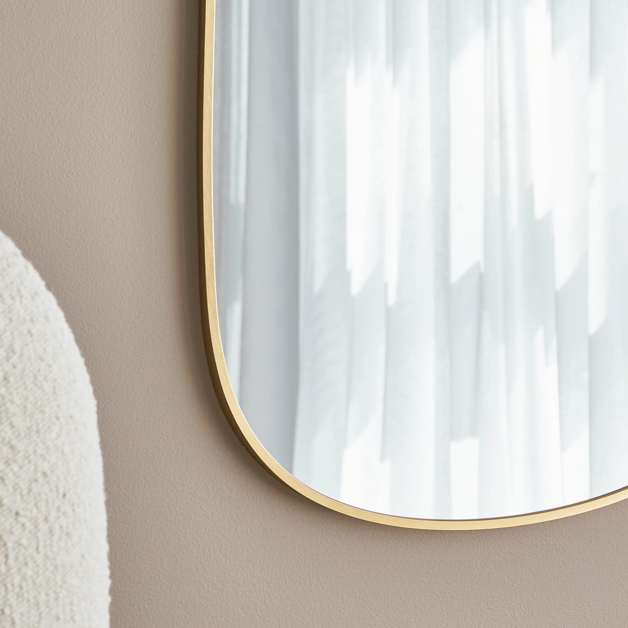 Sage 110cm Organic Mirror Gold - Image 5