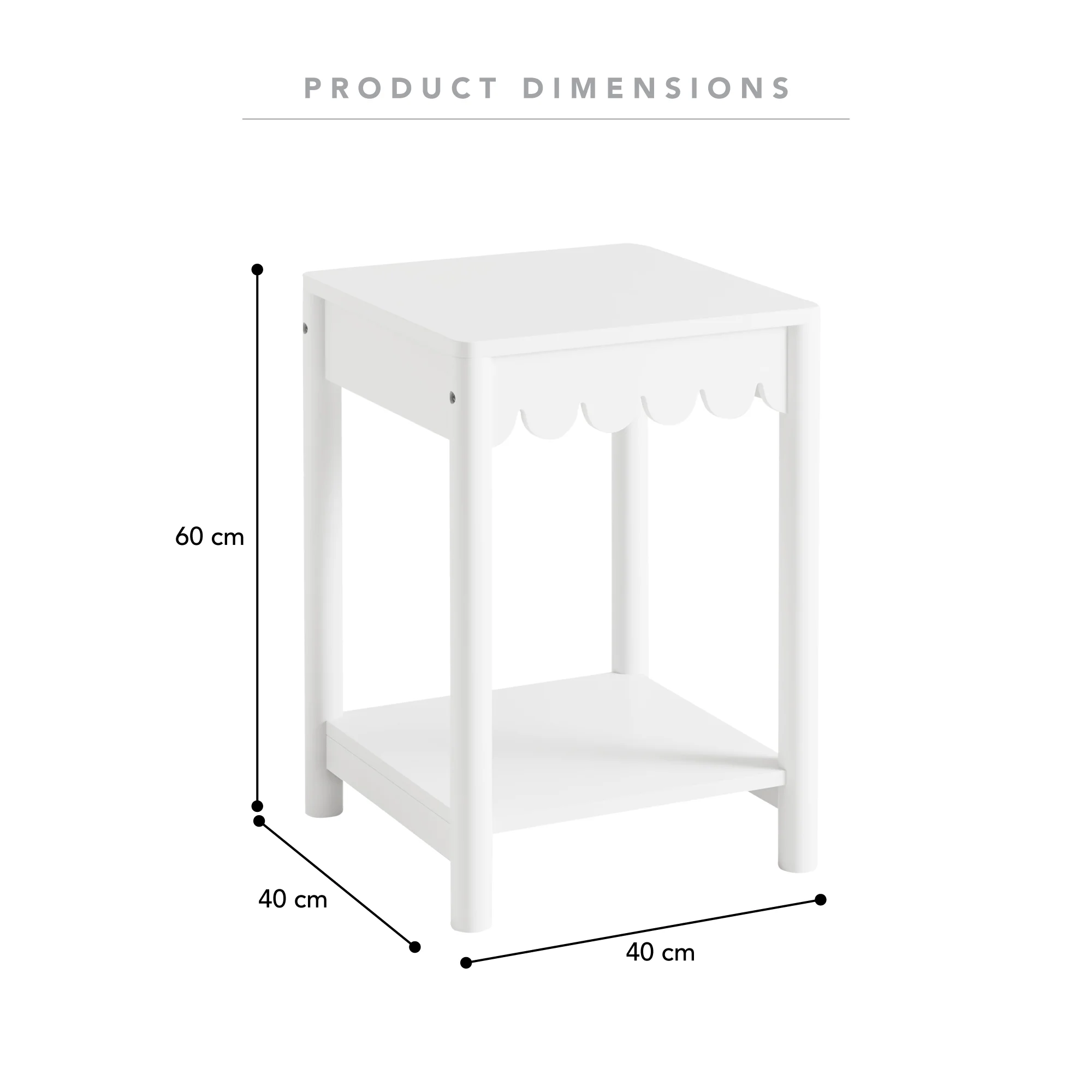Sally Side Table White - Image 3