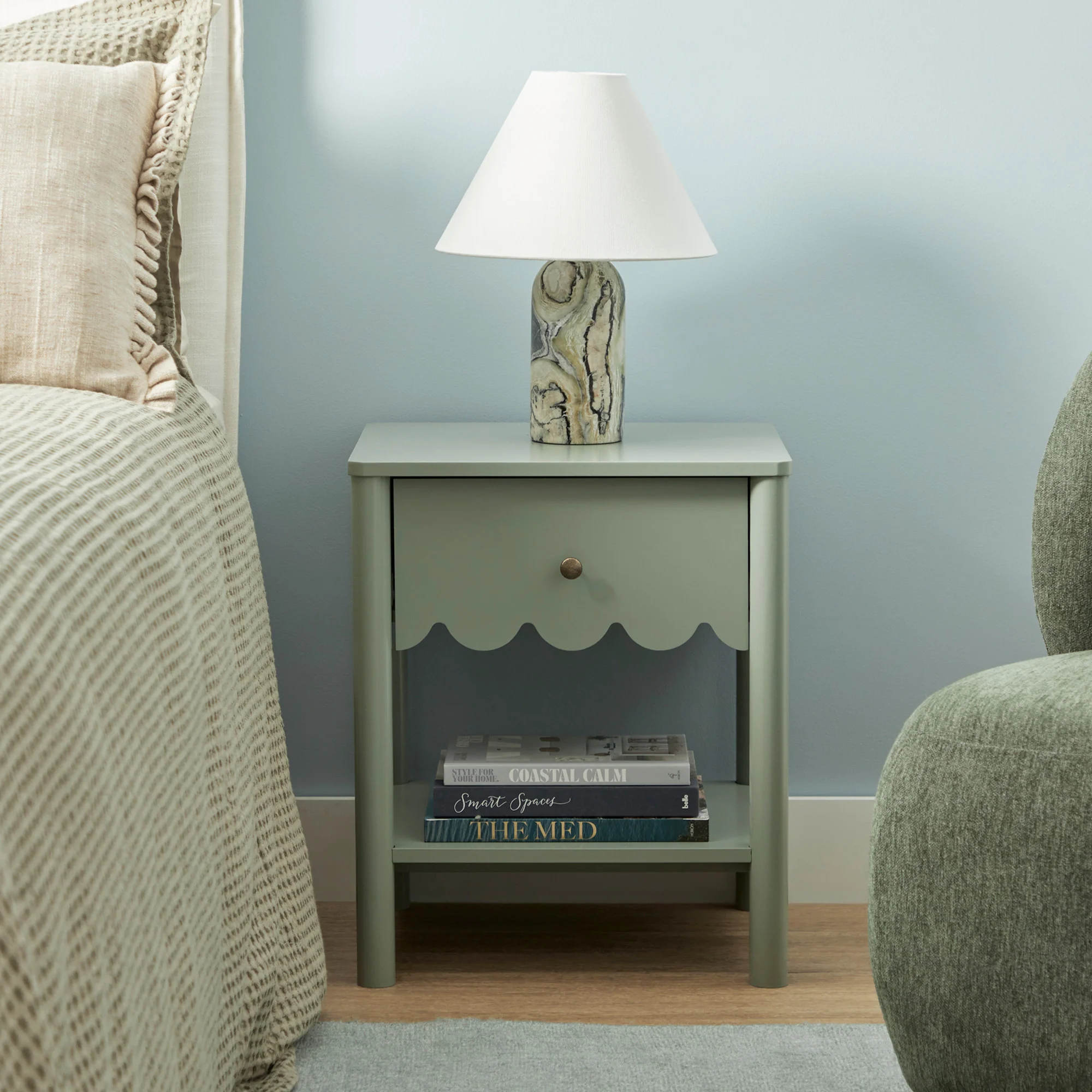 Sally Bedside Table Sage - Image 5
