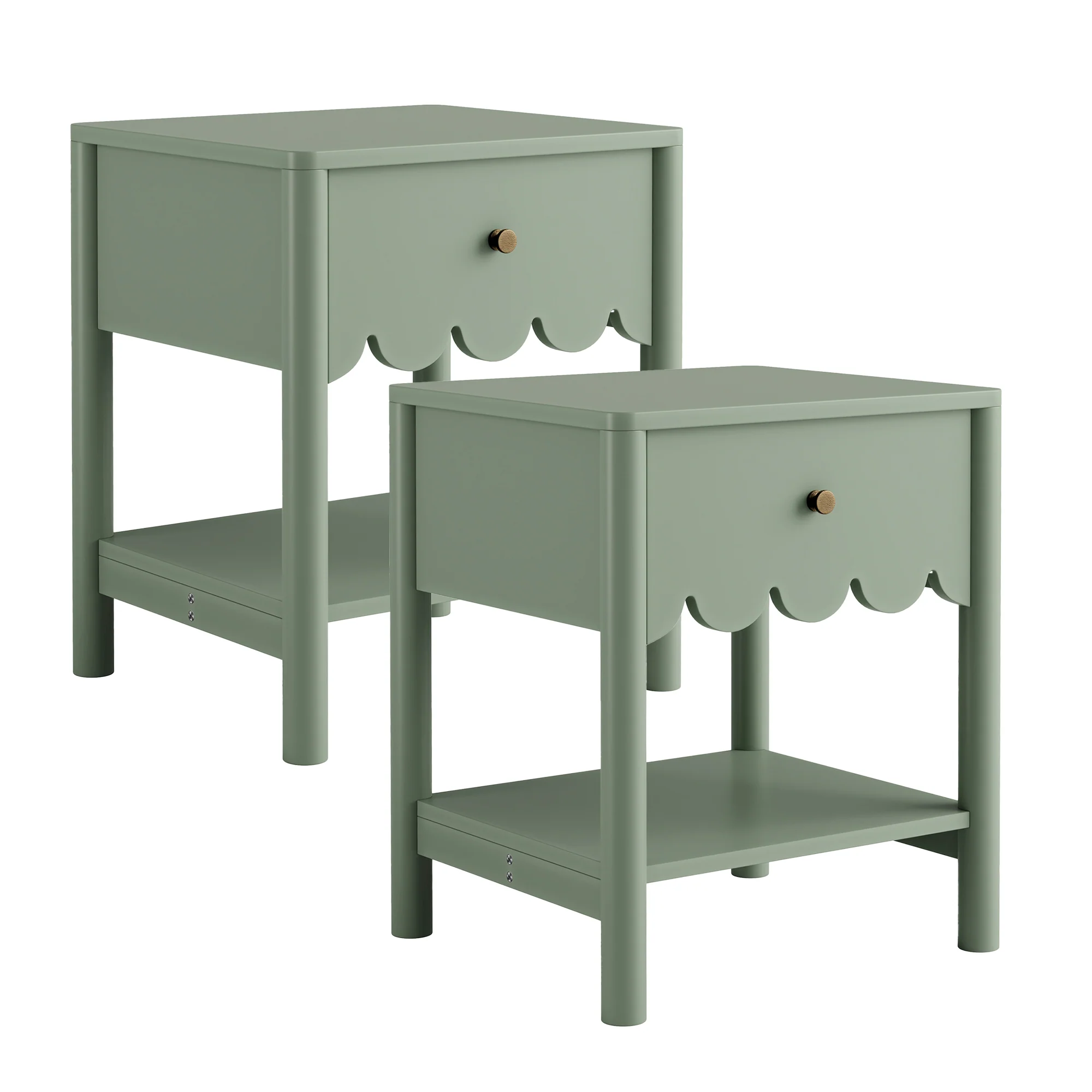 Sally Bedside Table Sage (Set of 2)