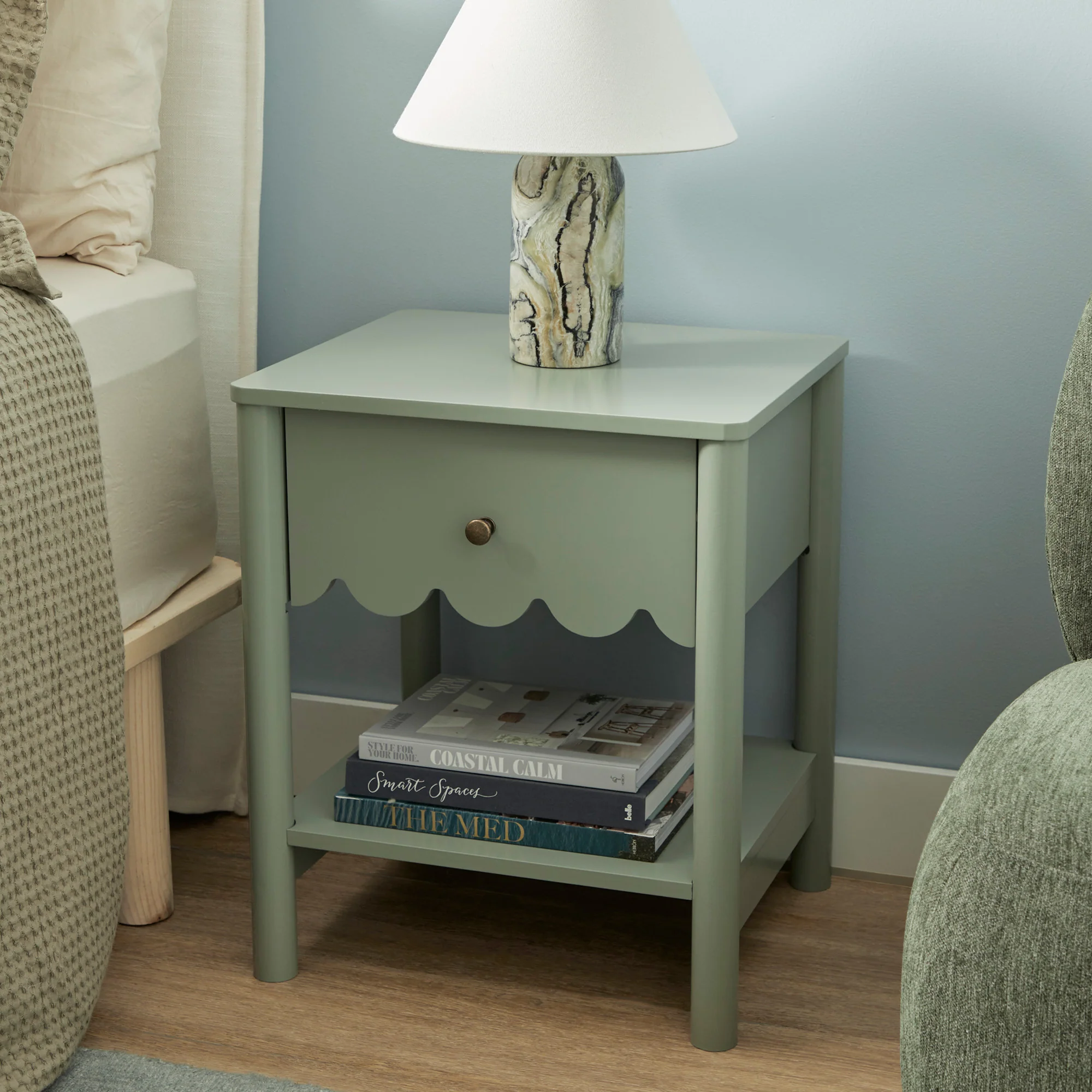 Sally Bedside Table Sage (Set of 2) - Image 2