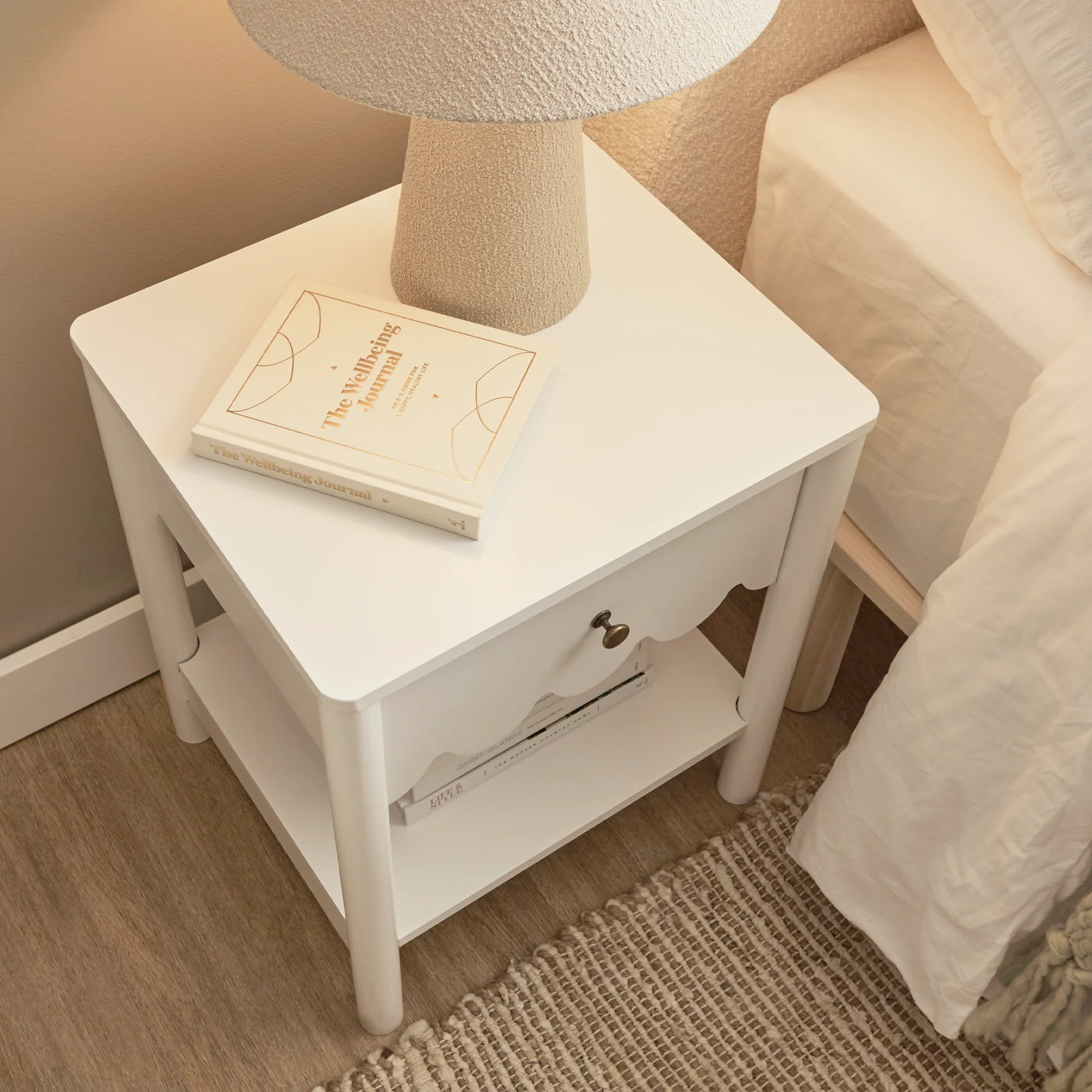 Sally Bedside Table White - Image 7