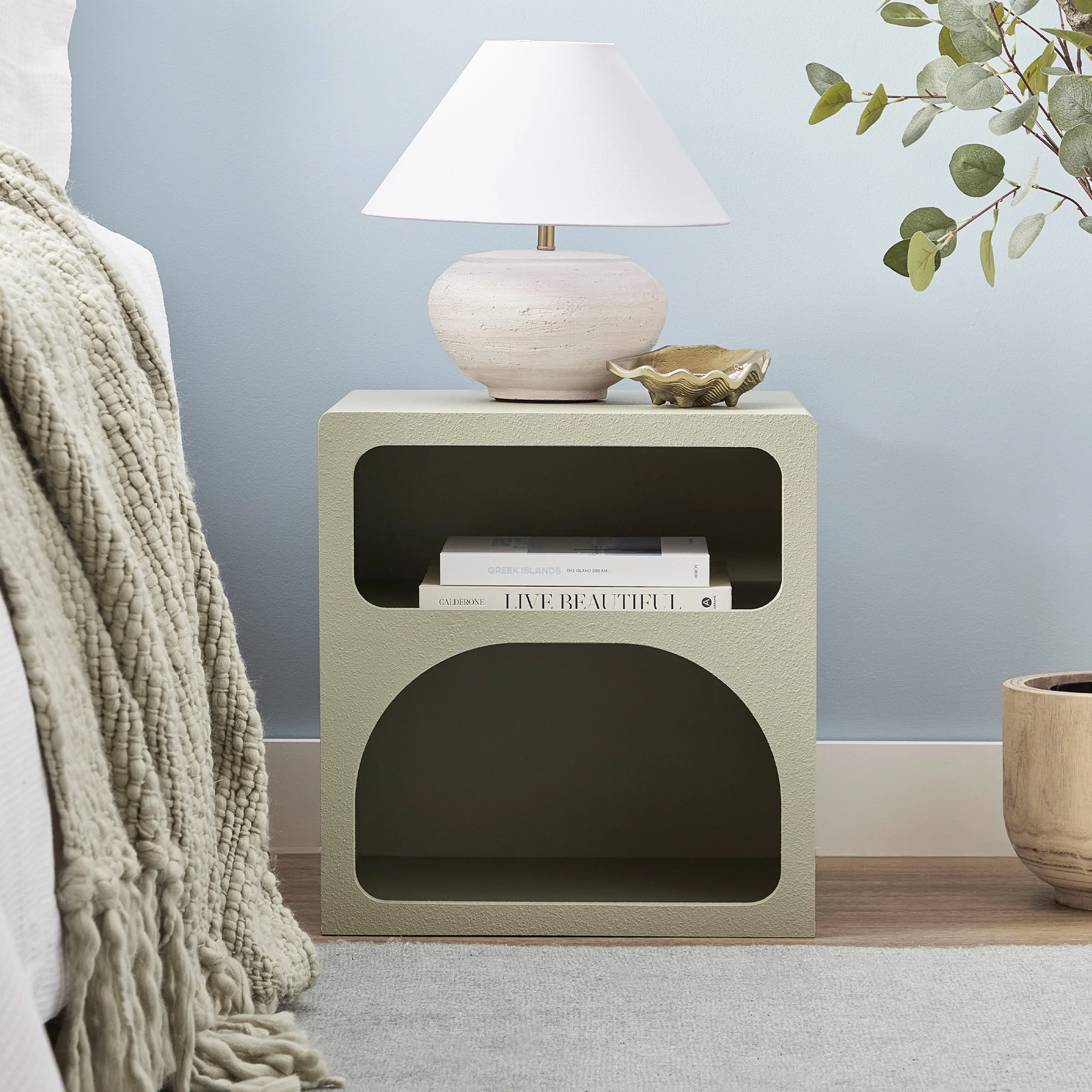 Santorini Bedside Table Green (Set of 2) - Image 4