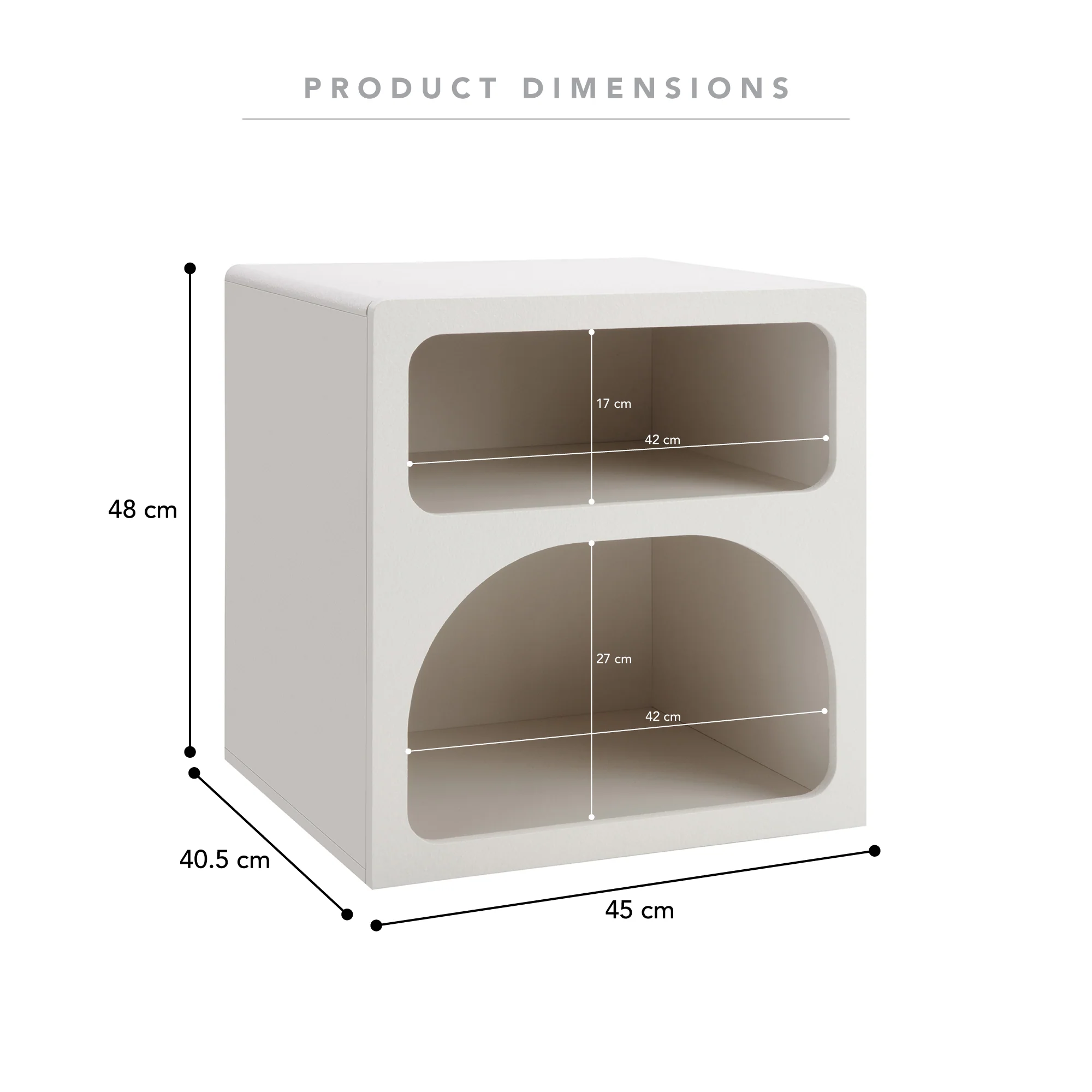 Santorini Bedside Table Off-White (Set of 2) - Image 3