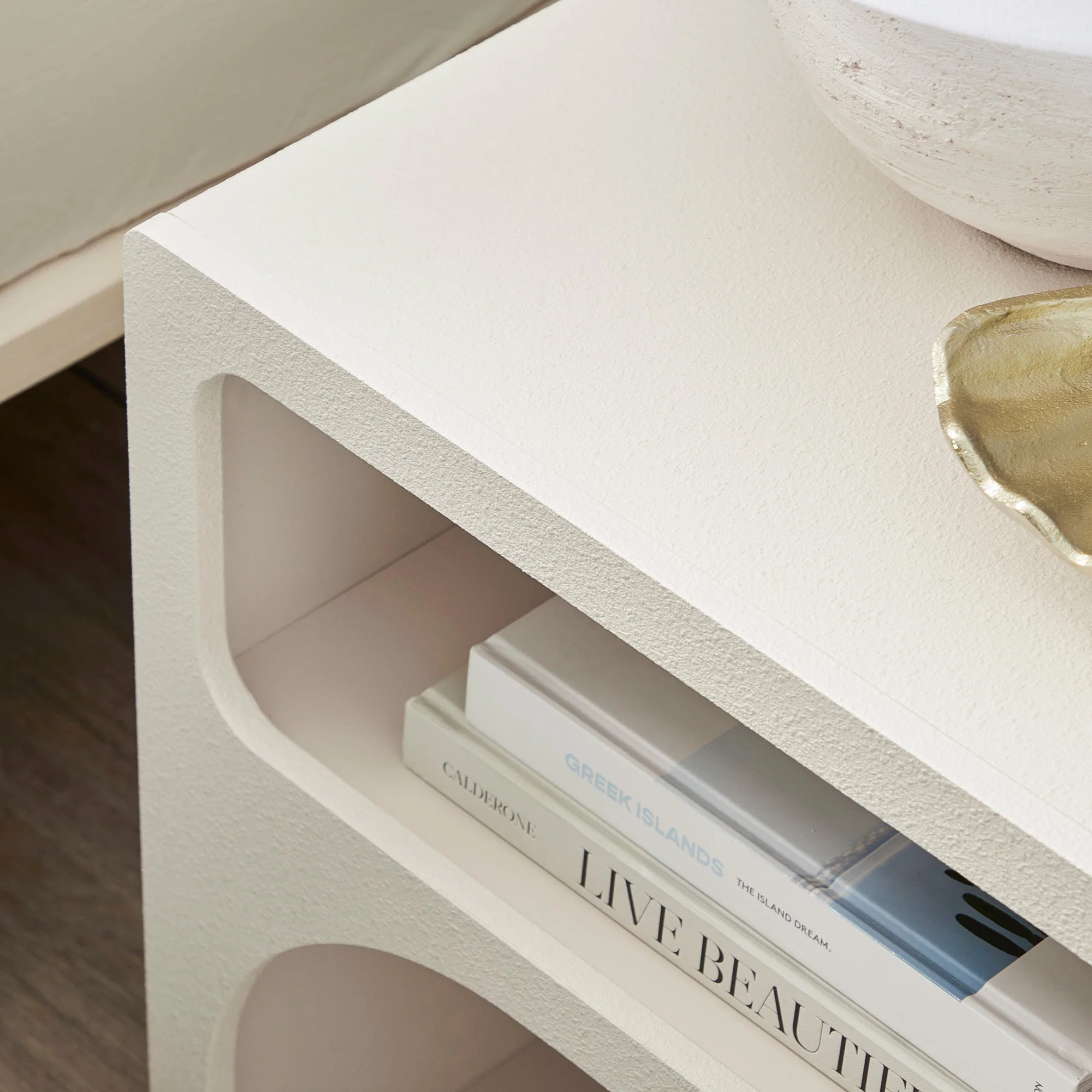 Santorini Bedside Table Off-White (Set of 2) - Image 5