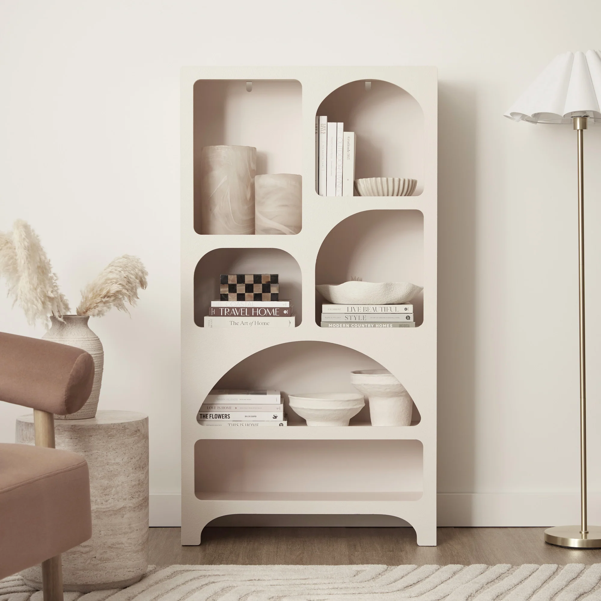 Santorini Bookshelf Off-White - Image 5
