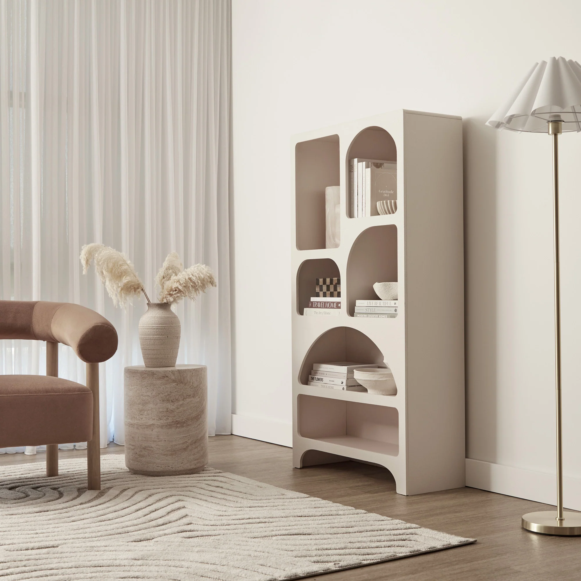 Santorini Bookshelf Off-White - Image 8