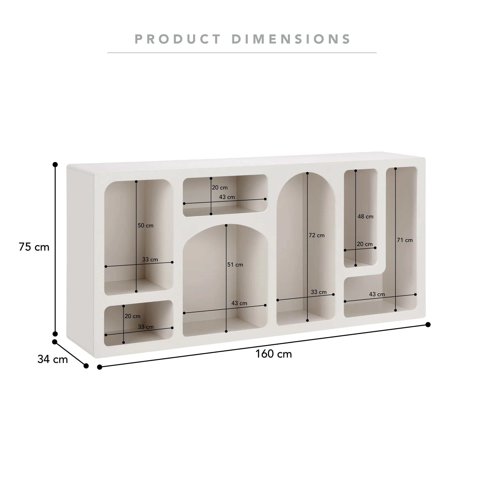 Santorini Sideboard Off-White - Image 3