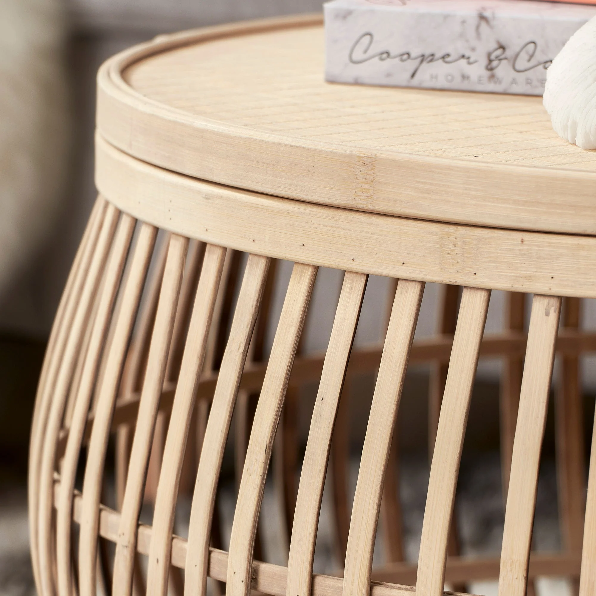 Sara Set of 2 Bamboo Coffee Tables - Image 5