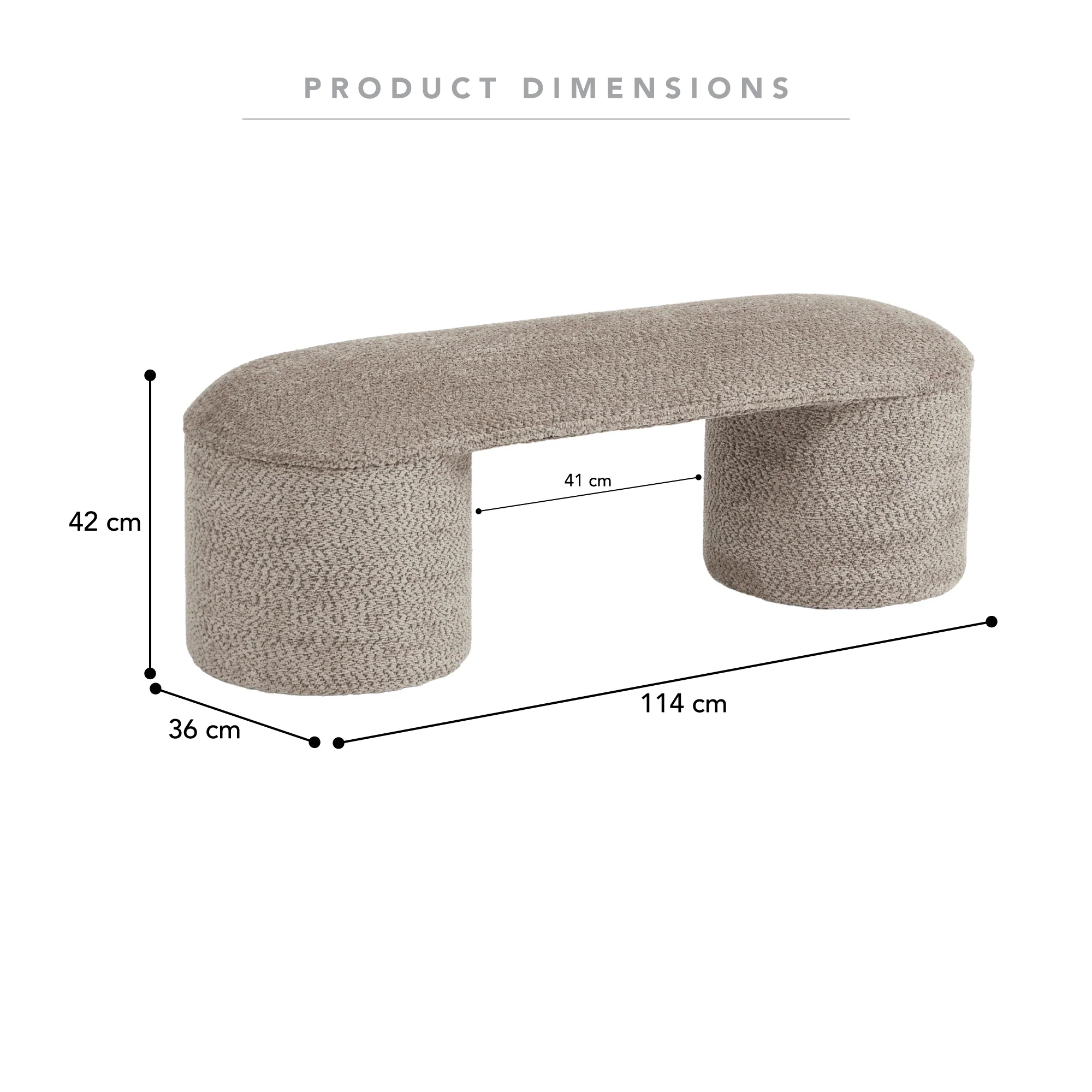 Sarah Ottoman Bench Chocolate - Image 3